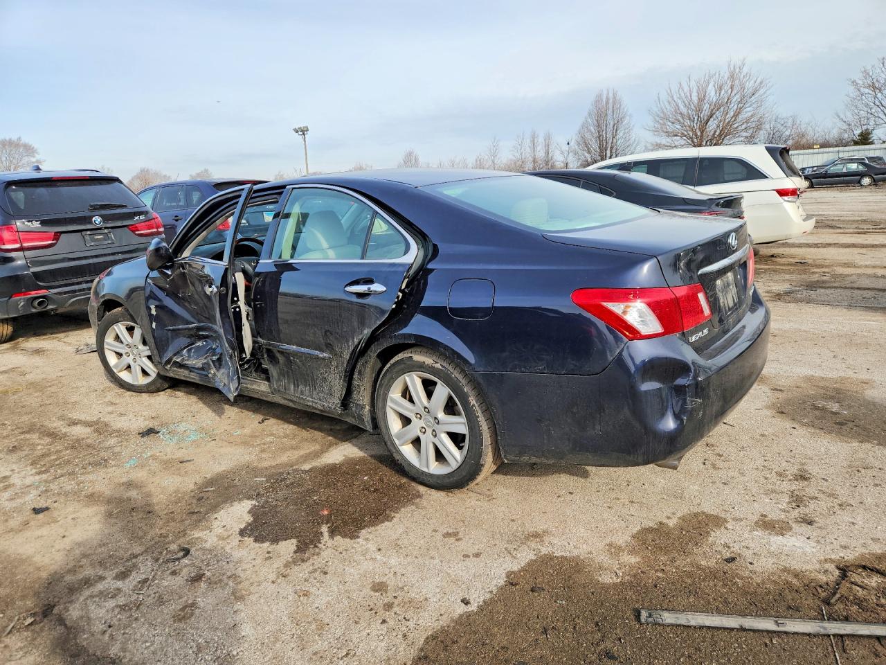 2007 Lexus Es 350 Base Black vin: JTHBJ46G272077211