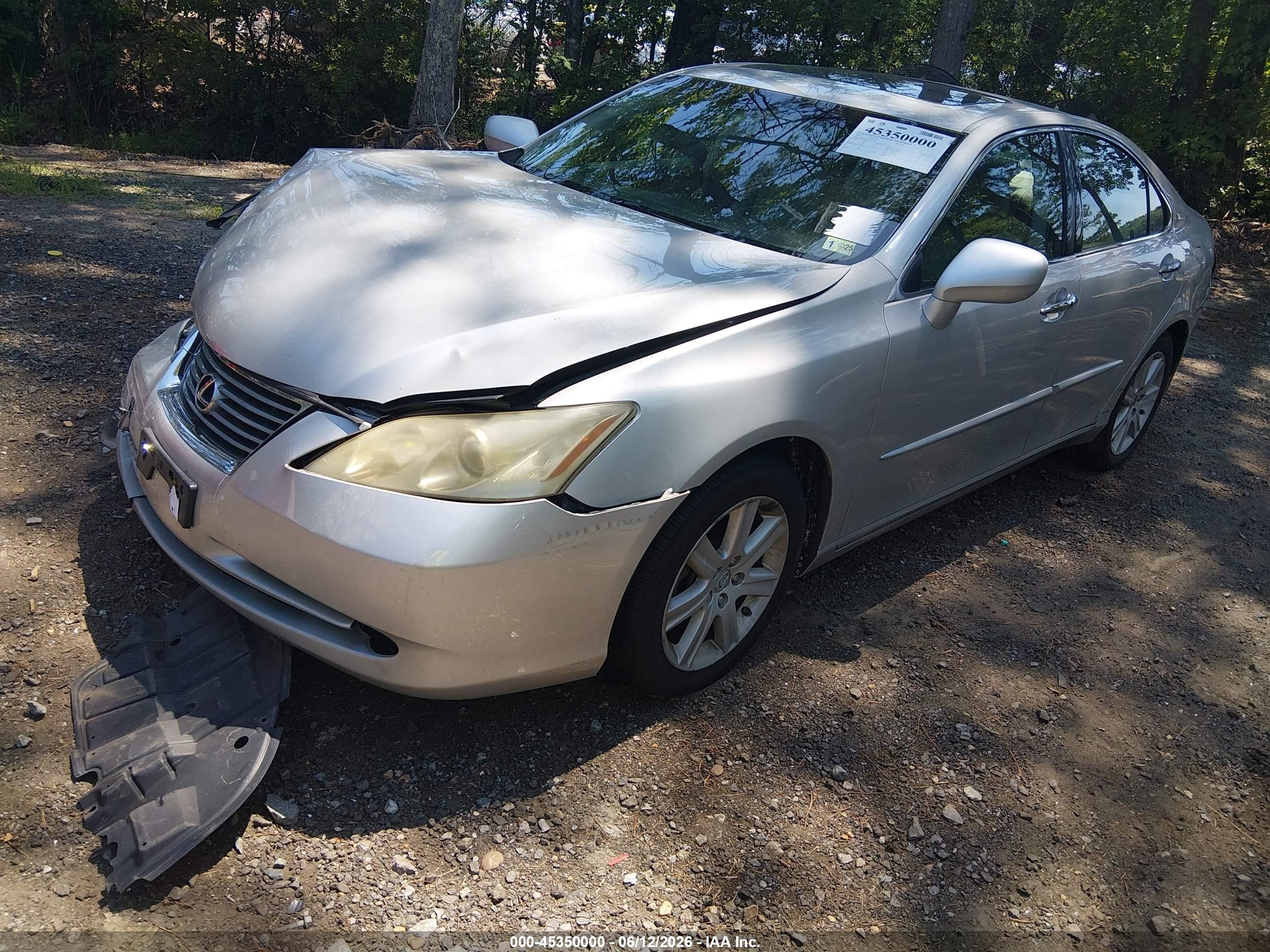 2007 Lexus Es 350   Silver vin: JTHBJ46G272087317