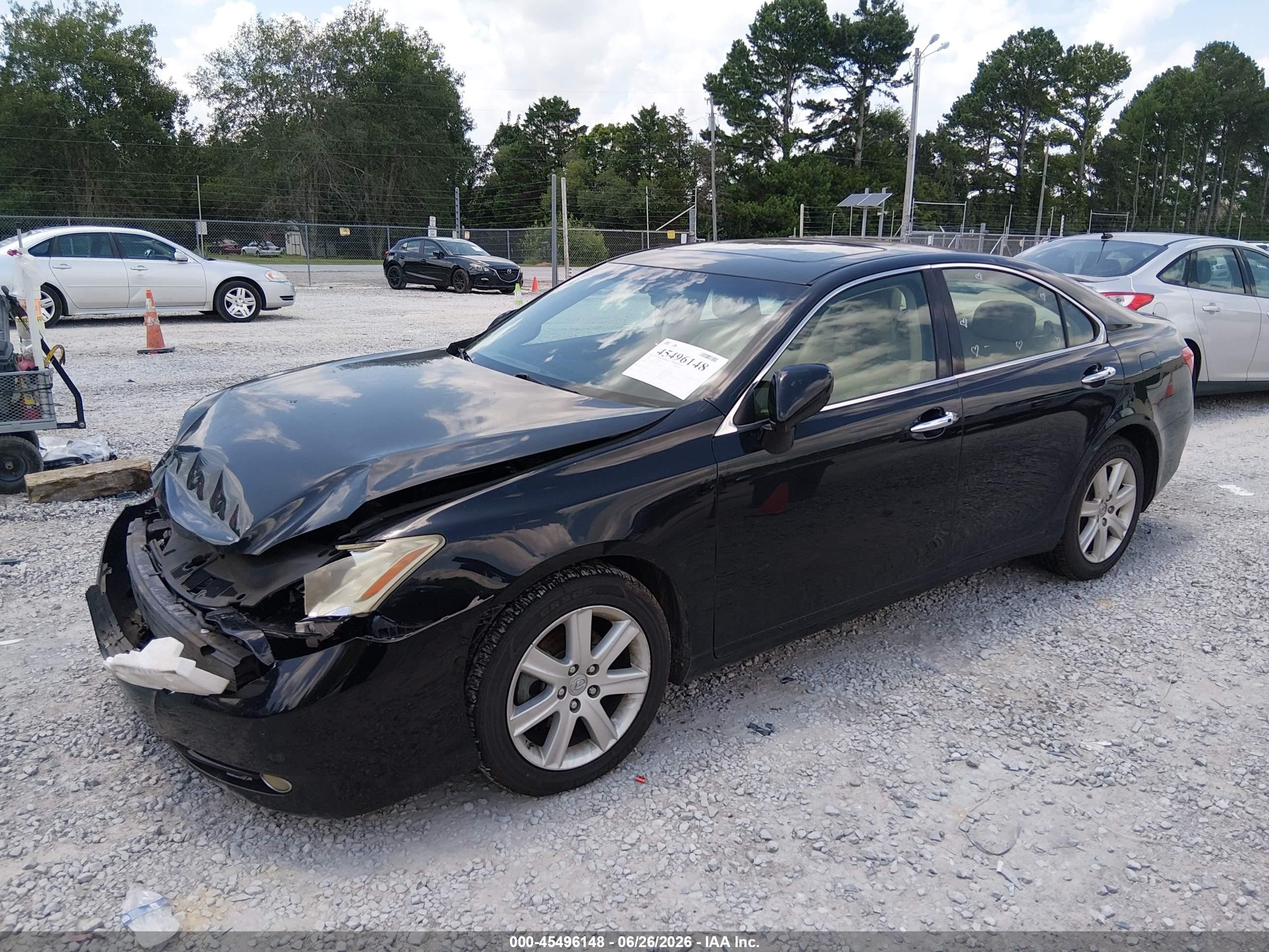 2007 Lexus Es 350   Black vin: JTHBJ46G272087673