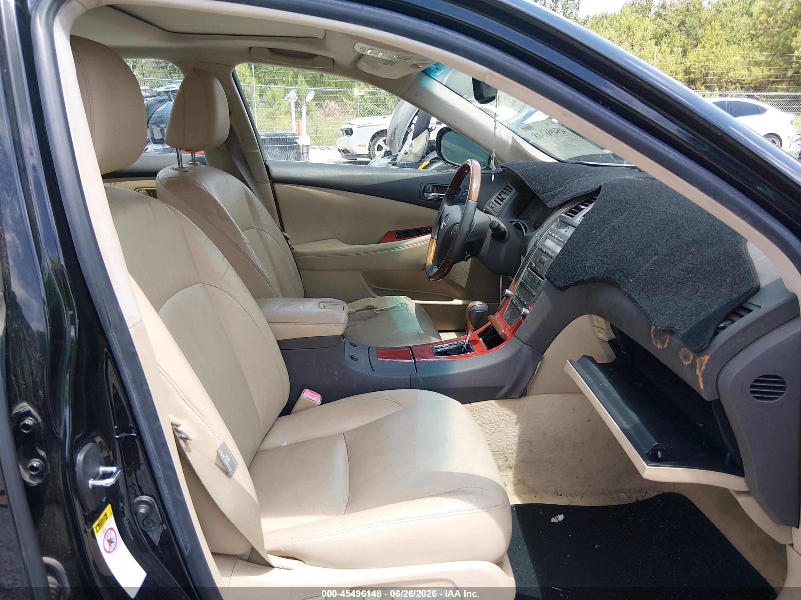 2007 Lexus Es 350   Black vin: JTHBJ46G272087673
