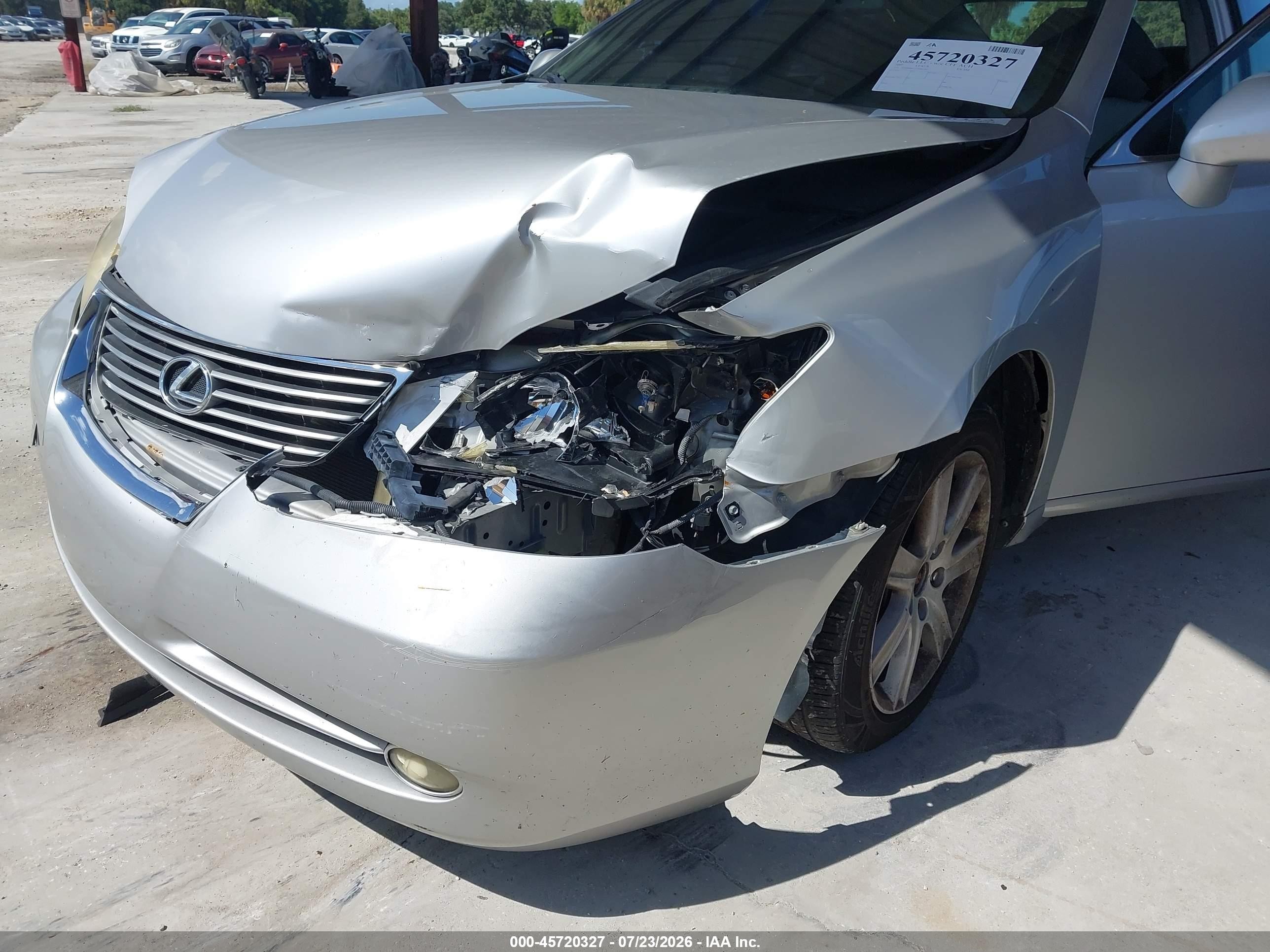 2007 Lexus Es 350   Серебряный vin: JTHBJ46G272096180