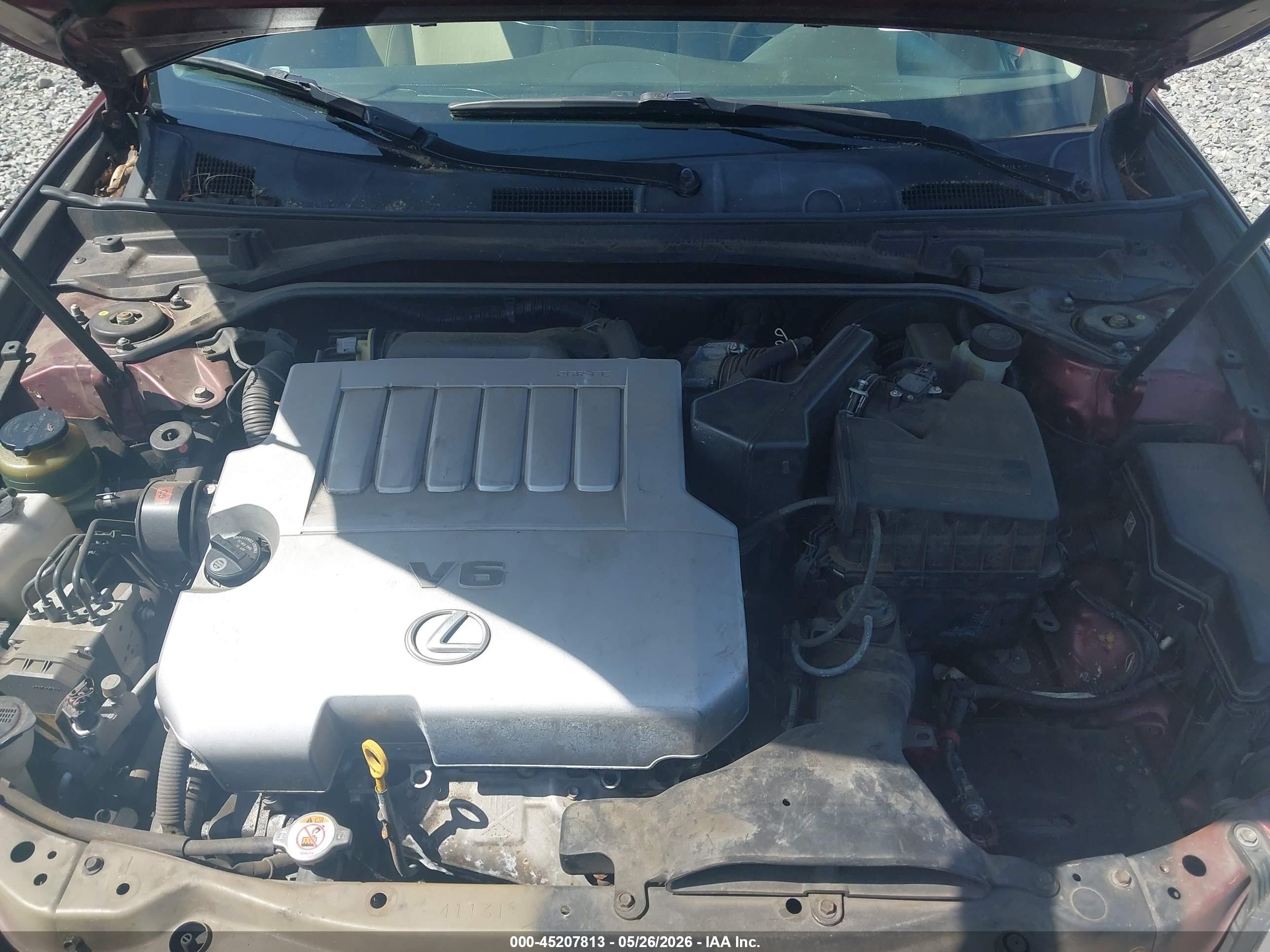 2007 Lexus Es 350 Burgundy vin: JTHBJ46G272100616