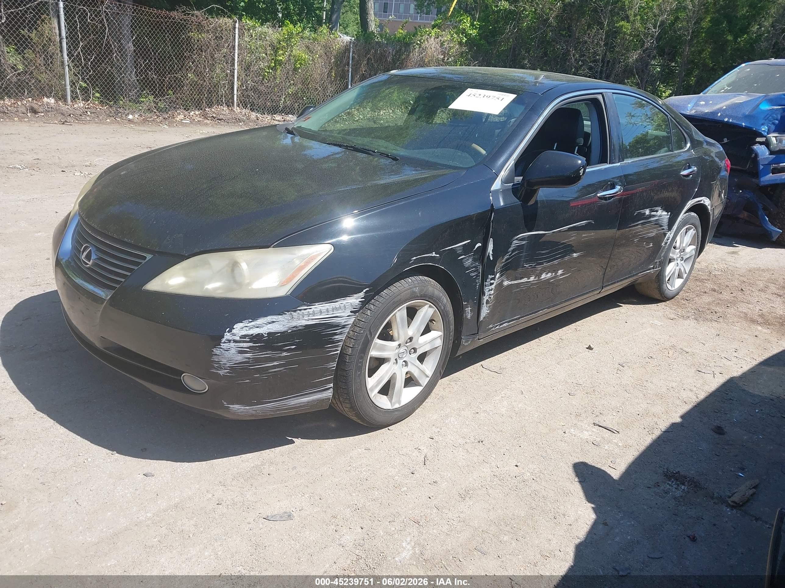 2007 Lexus Es 350   Black vin: JTHBJ46G272117027