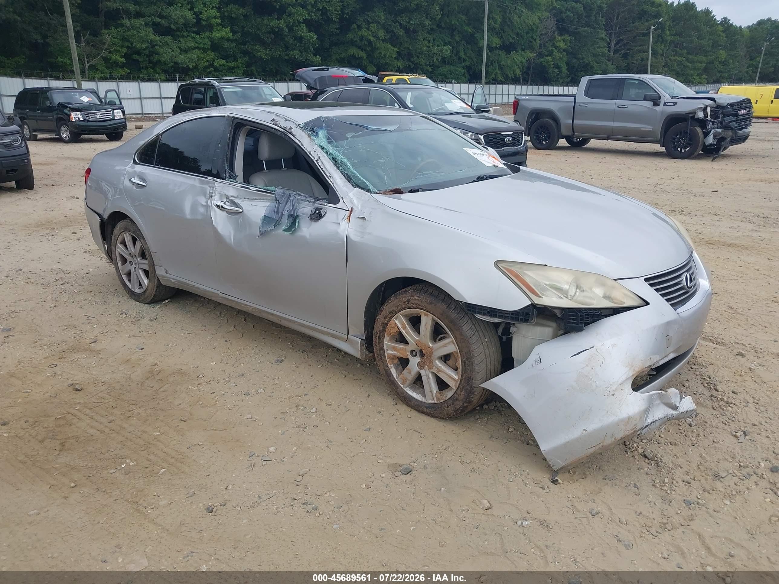 2007 Lexus Es 350 Silver vin: JTHBJ46G272140808