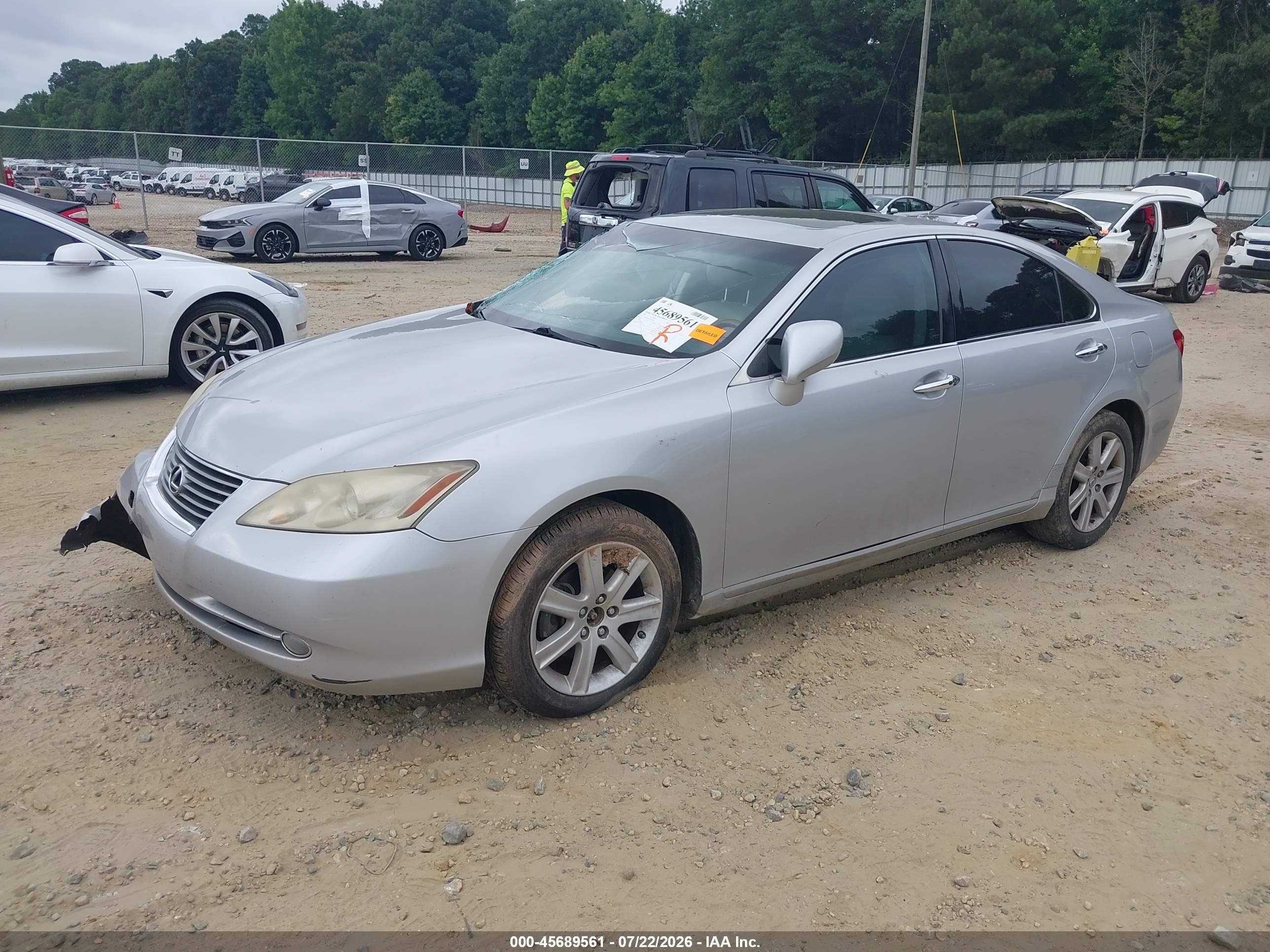 2007 Lexus Es 350 Silver vin: JTHBJ46G272140808