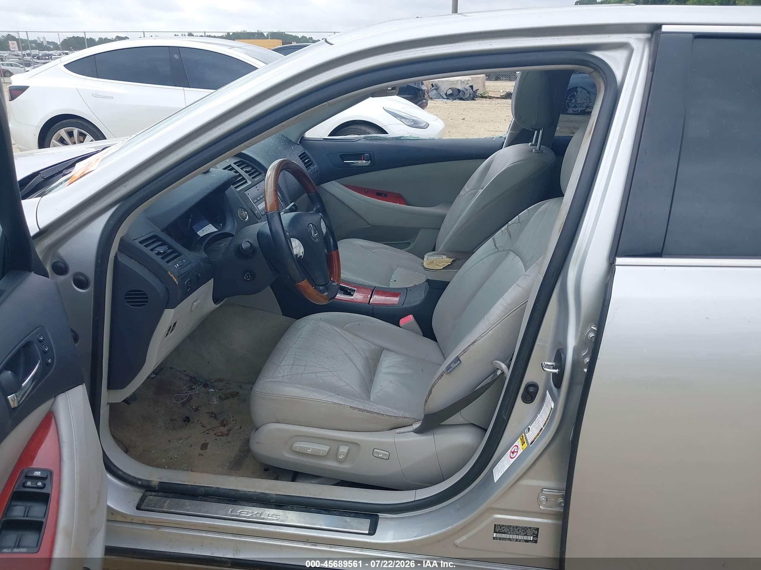 2007 Lexus Es 350 Silver vin: JTHBJ46G272140808