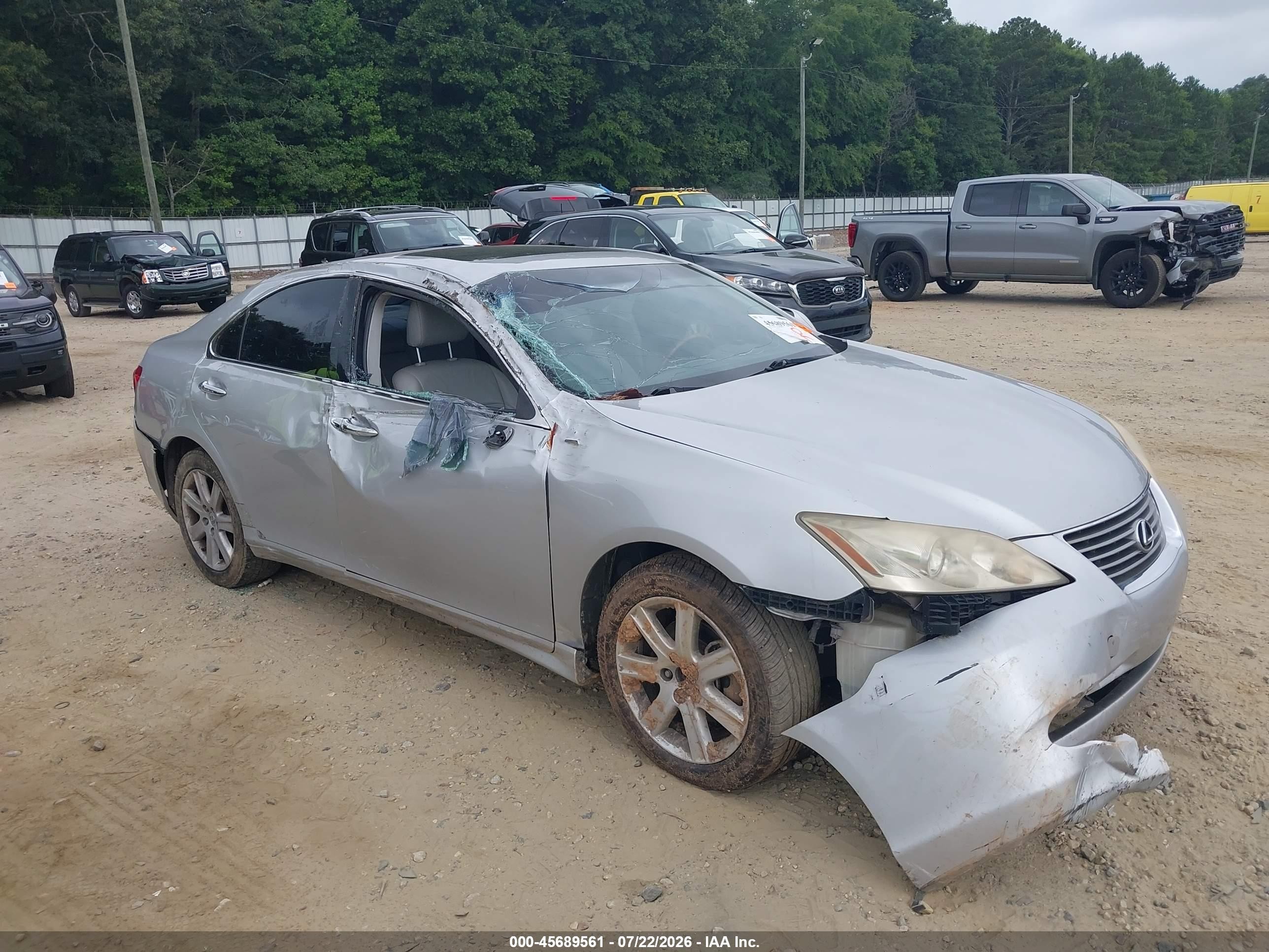 2007 Lexus Es 350 Silver vin: JTHBJ46G272140808