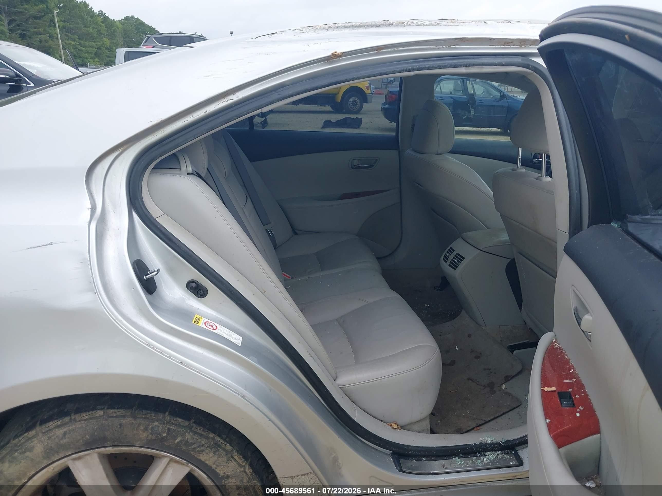 2007 Lexus Es 350 Silver vin: JTHBJ46G272140808