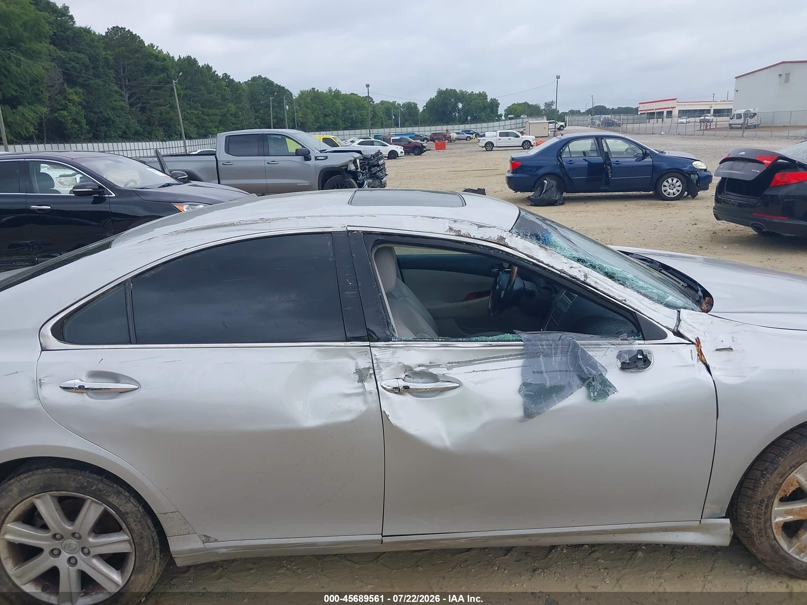 2007 Lexus Es 350 Silver vin: JTHBJ46G272140808