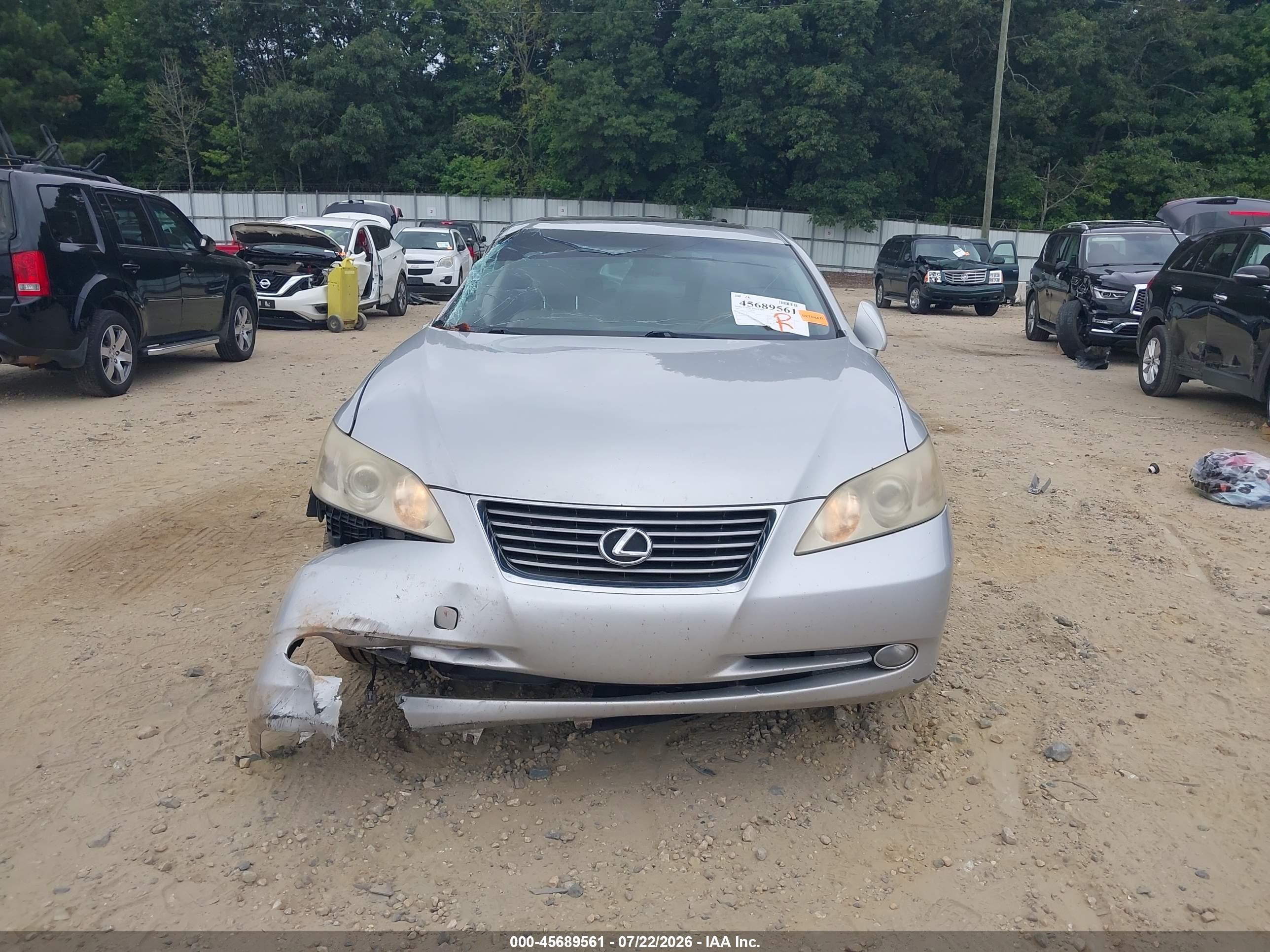 2007 Lexus Es 350 Silver vin: JTHBJ46G272140808