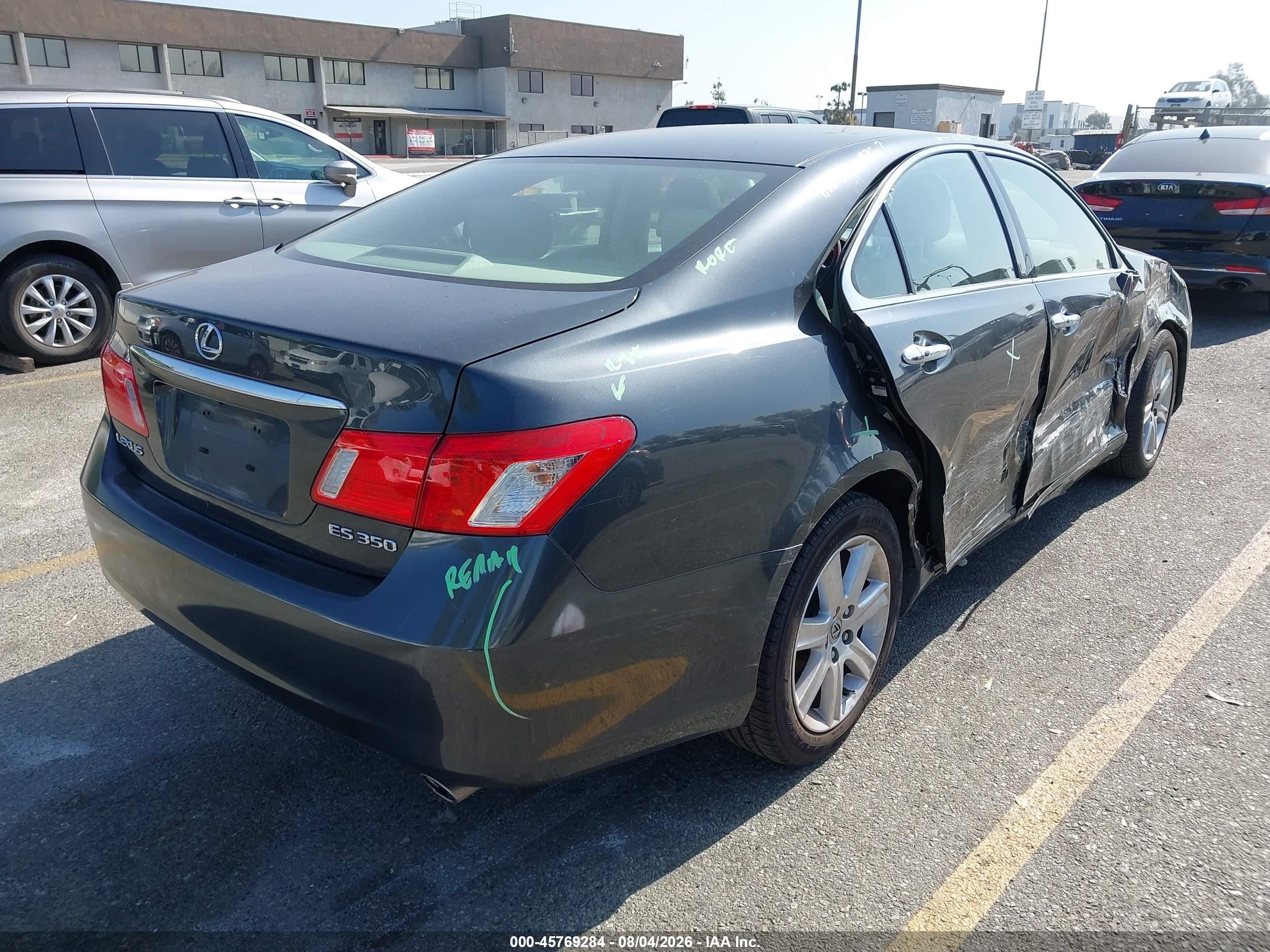 2008 Lexus Es 350   Black vin: JTHBJ46G282176449