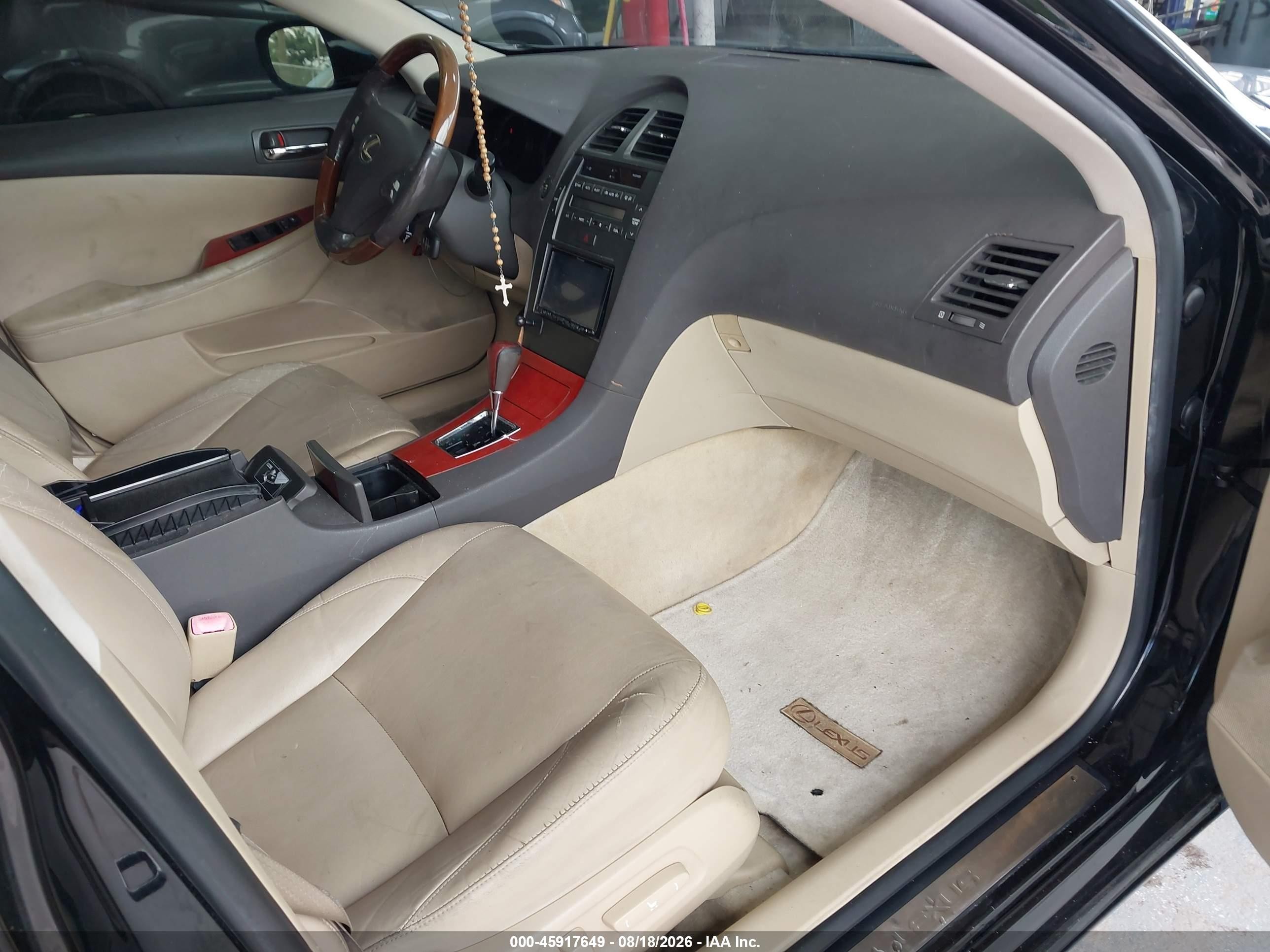 2008 Lexus Es 350   Черный vin: JTHBJ46G282182297
