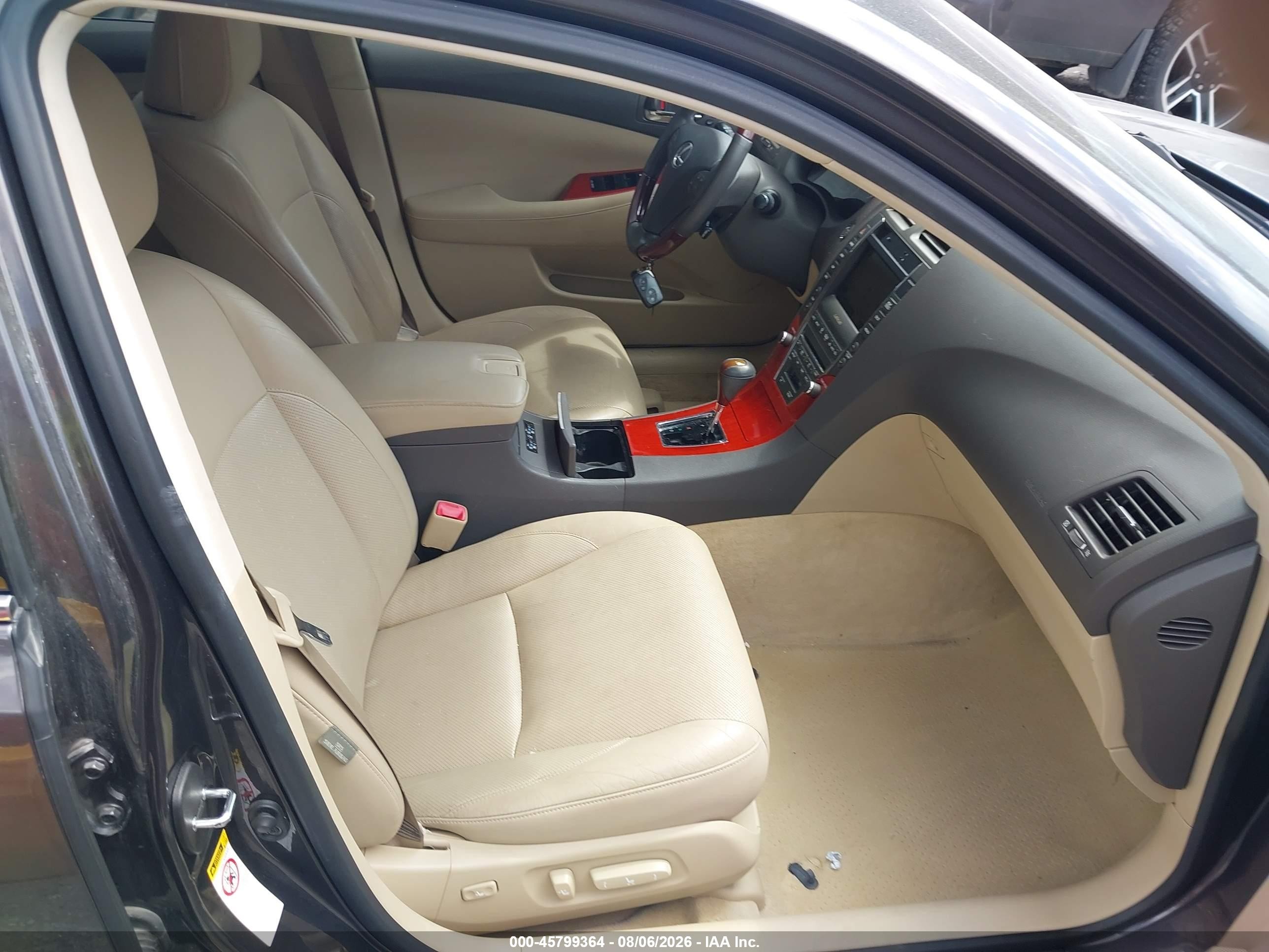 2008 Lexus Es 350 Black vin: JTHBJ46G282261467