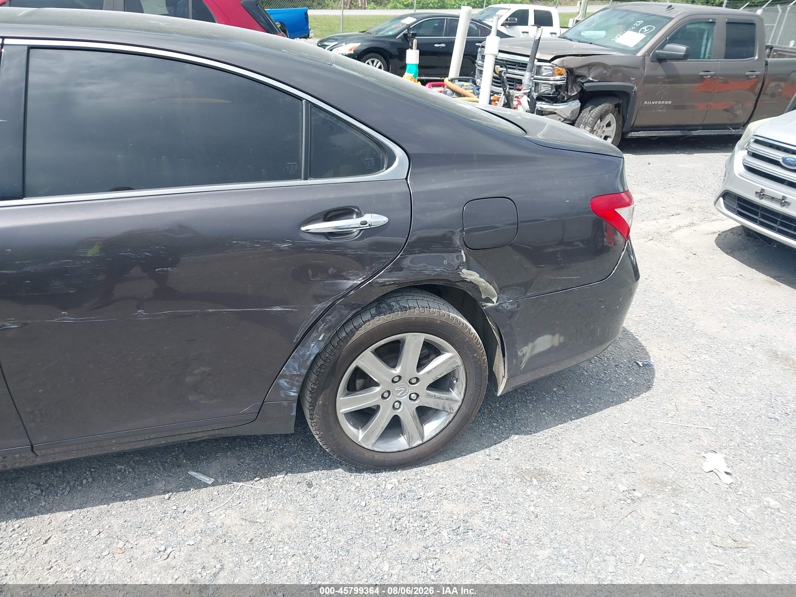 2008 Lexus Es 350 Black vin: JTHBJ46G282261467