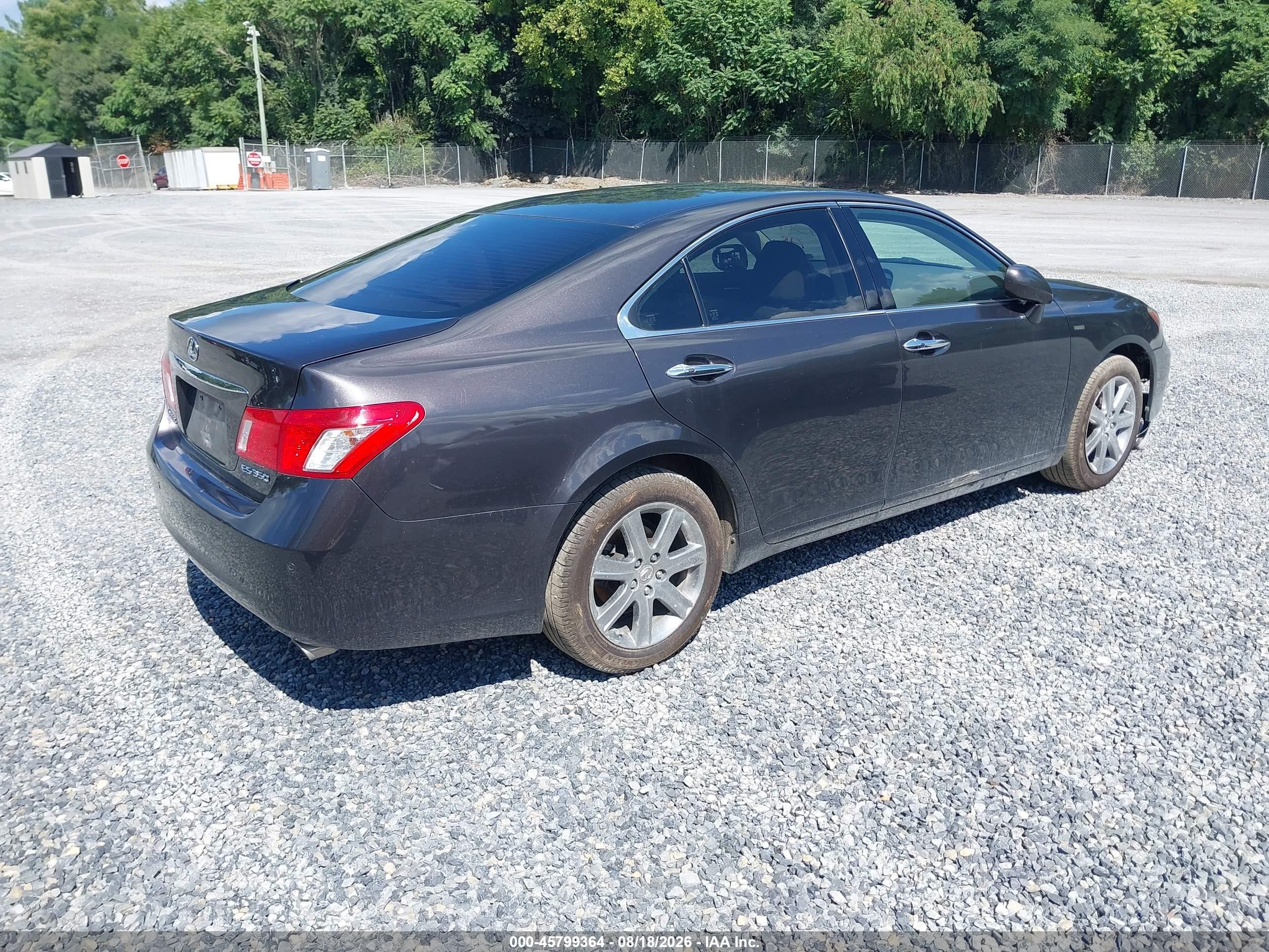 2008 Lexus Es 350 Black vin: JTHBJ46G282261467