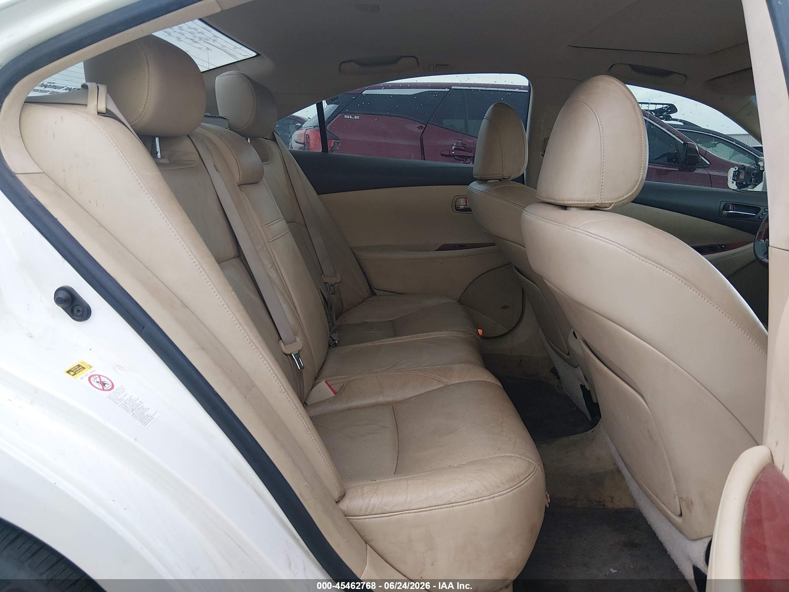 2009 Lexus Es 350   White vin: JTHBJ46G292299833
