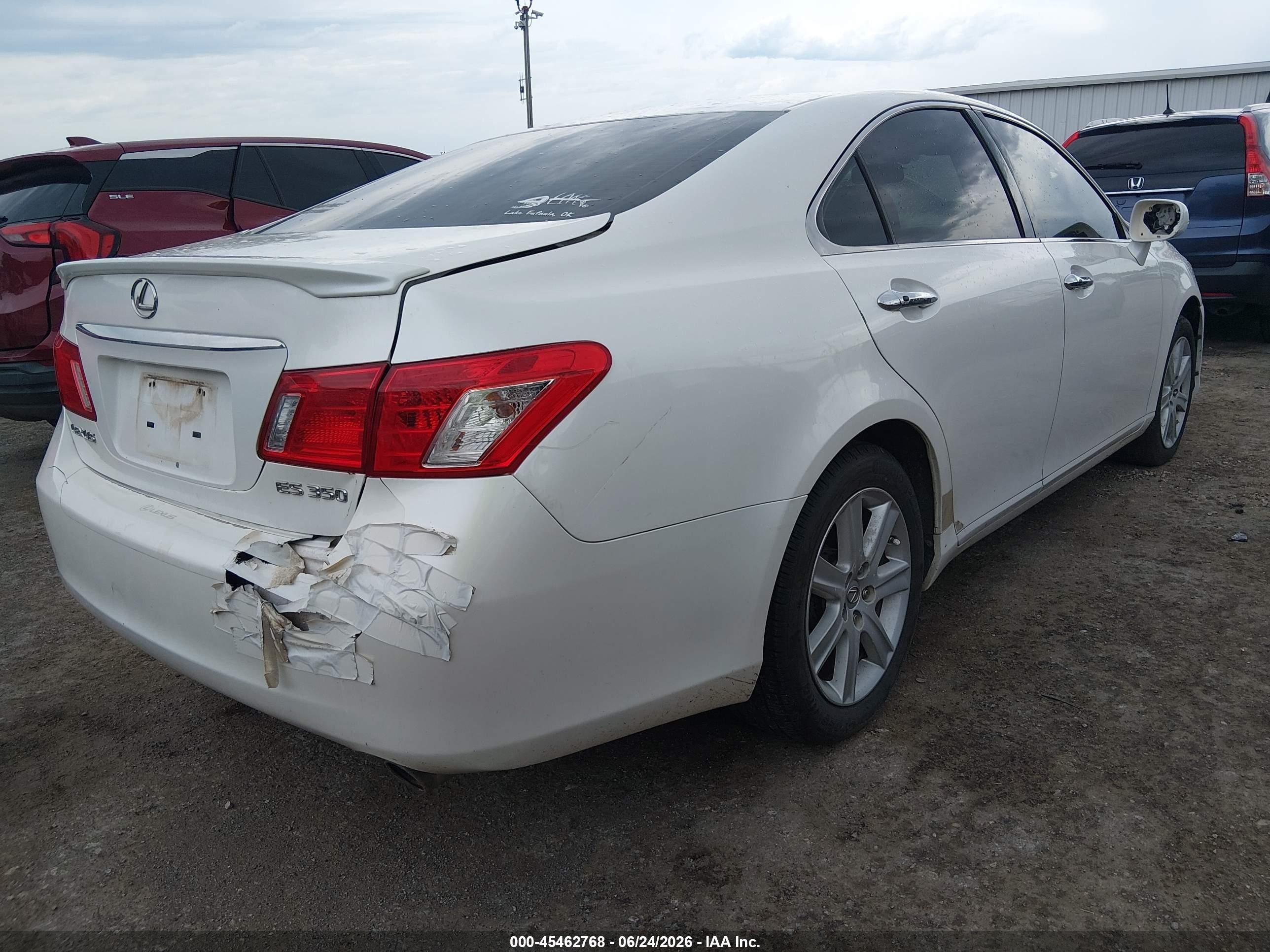 2009 Lexus Es 350   White vin: JTHBJ46G292299833