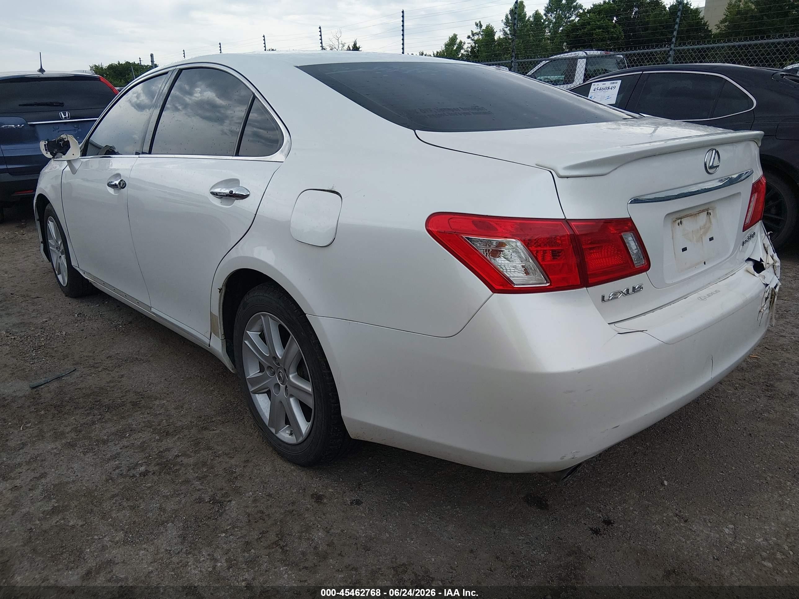 2009 Lexus Es 350   White vin: JTHBJ46G292299833
