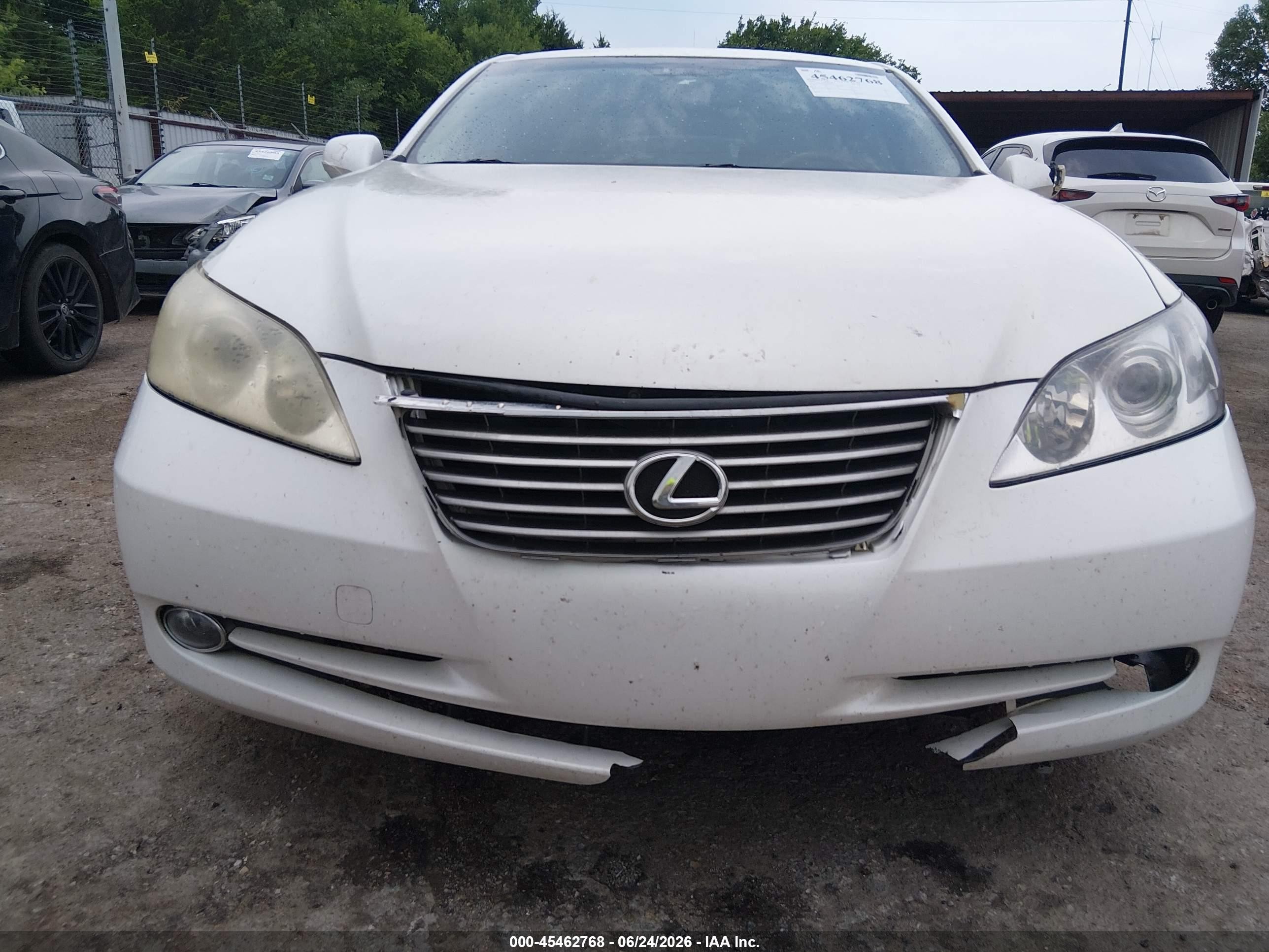 2009 Lexus Es 350   White vin: JTHBJ46G292299833