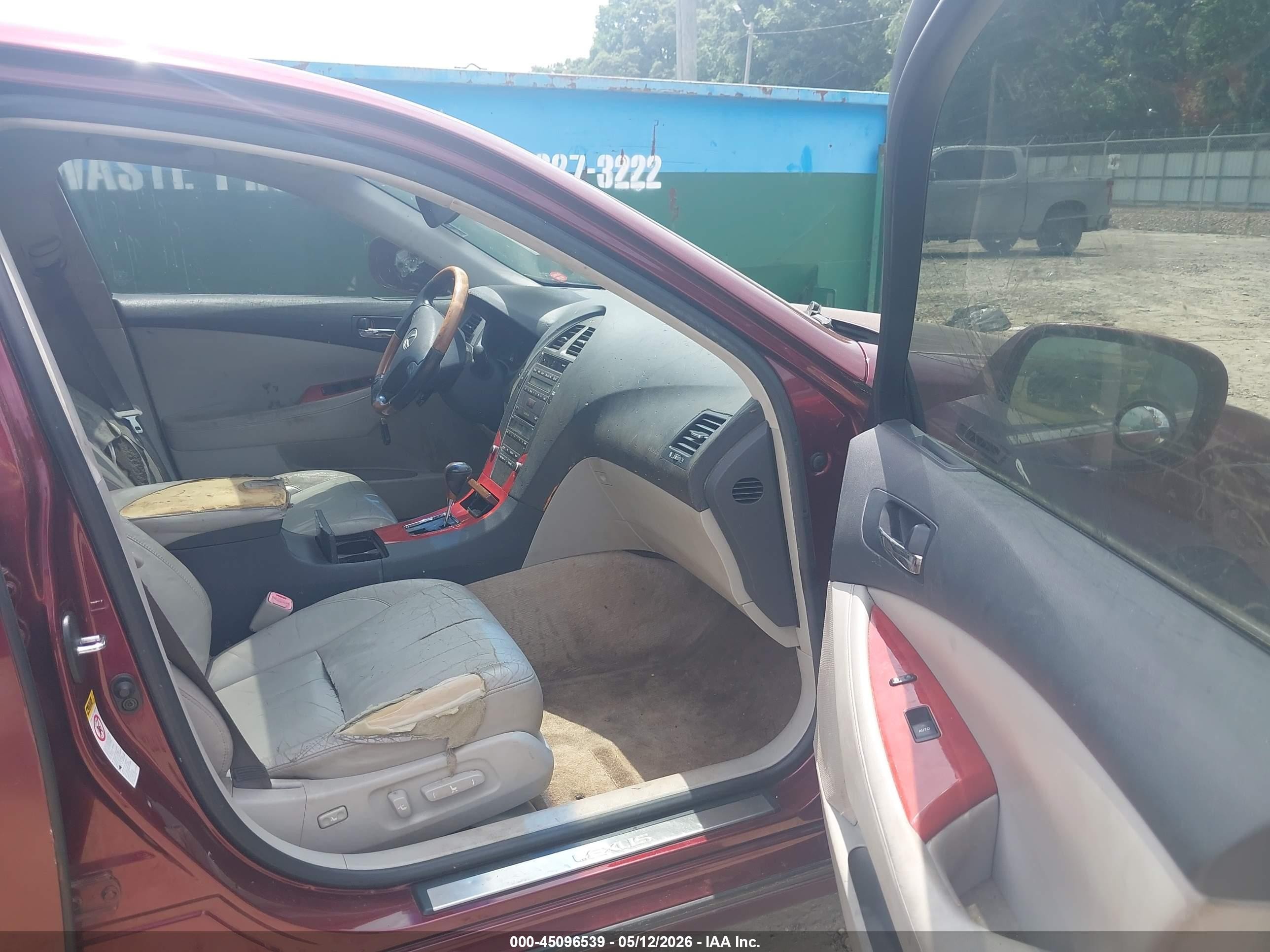 2007 Lexus Es 350 Maroon vin: JTHBJ46G372008799