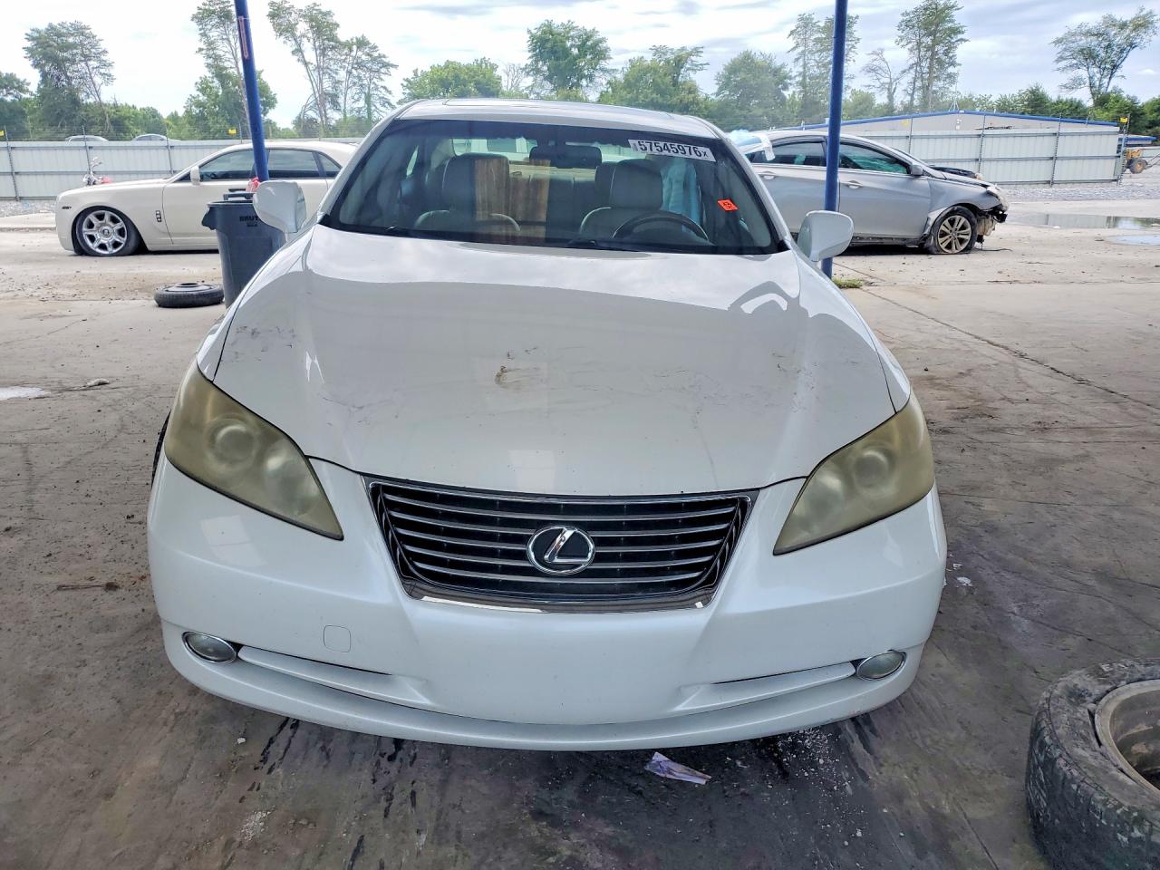 2007 Lexus Es 350 White vin: JTHBJ46G372061552