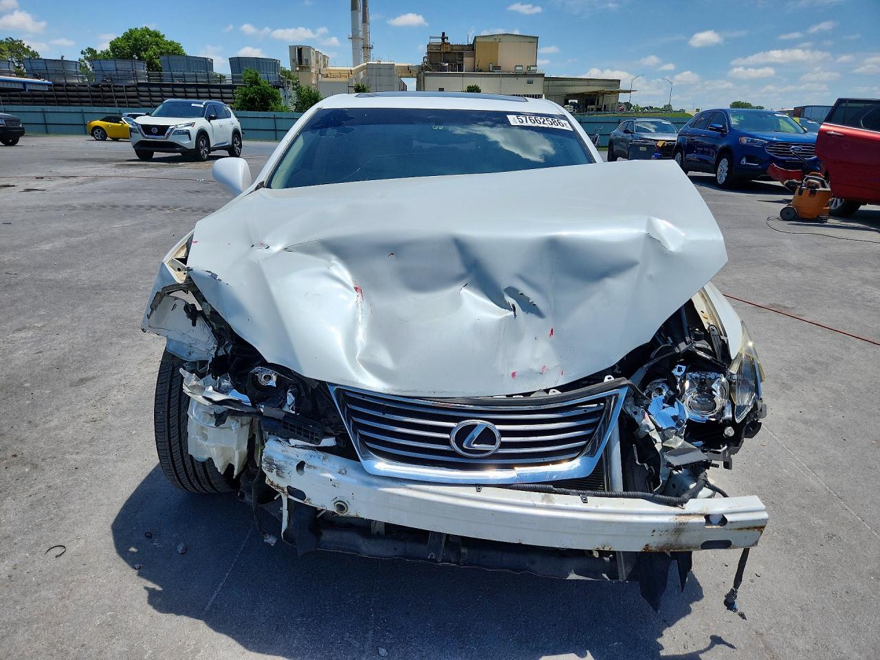 2007 Lexus Es 350 White vin: JTHBJ46G372068033