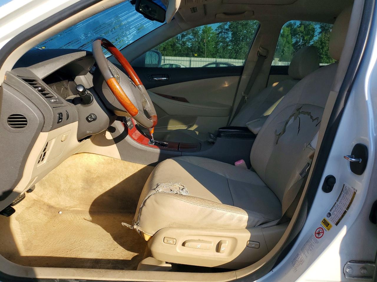 2007 Lexus Es 350 White vin: JTHBJ46G372079355