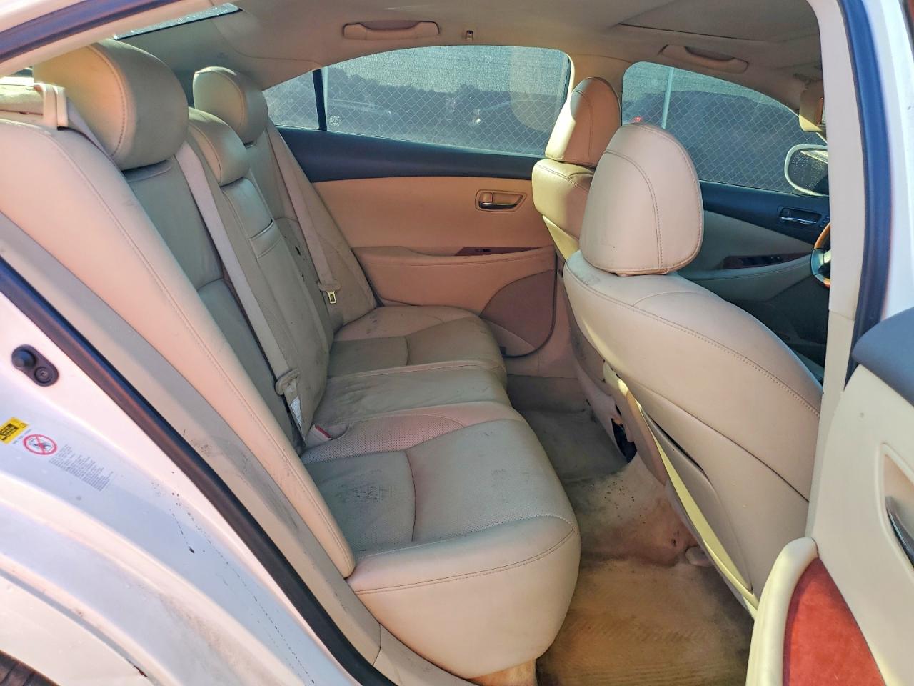 2007 Lexus Es 350 White vin: JTHBJ46G372079355