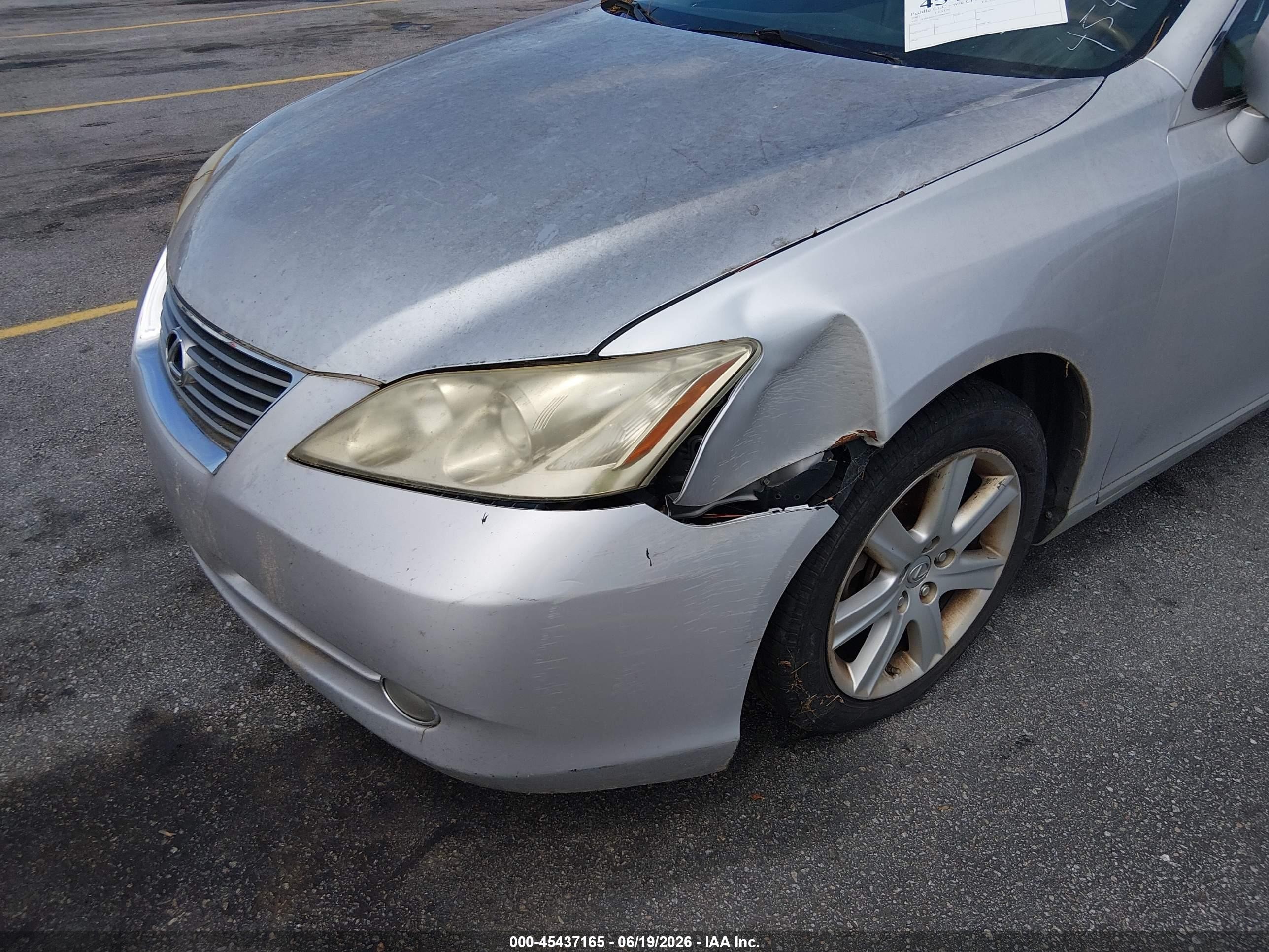 2007 Lexus Es 350 Silver vin: JTHBJ46G372085463