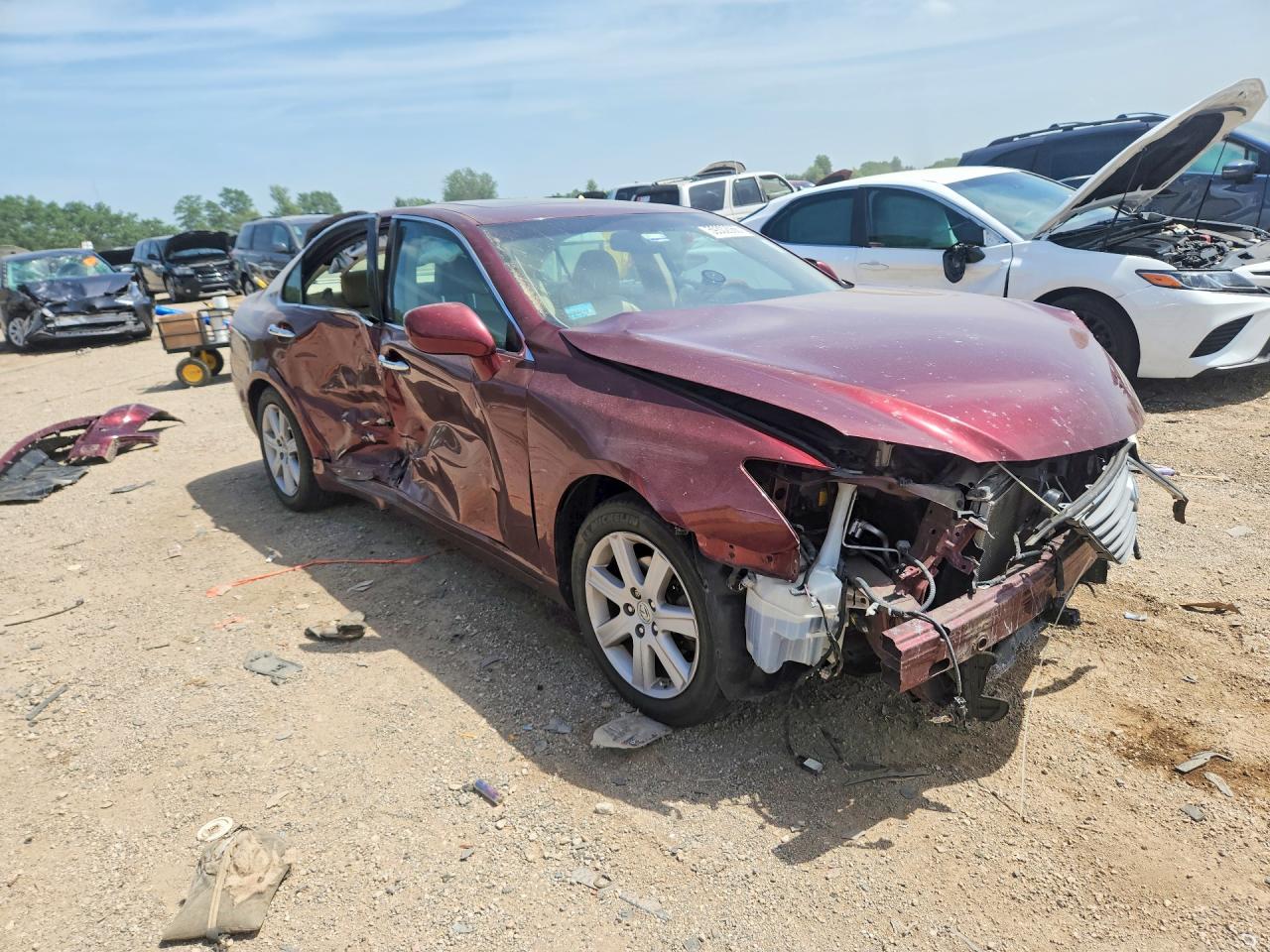 2007 Lexus Es 350 Бордовый vin: JTHBJ46G372105548