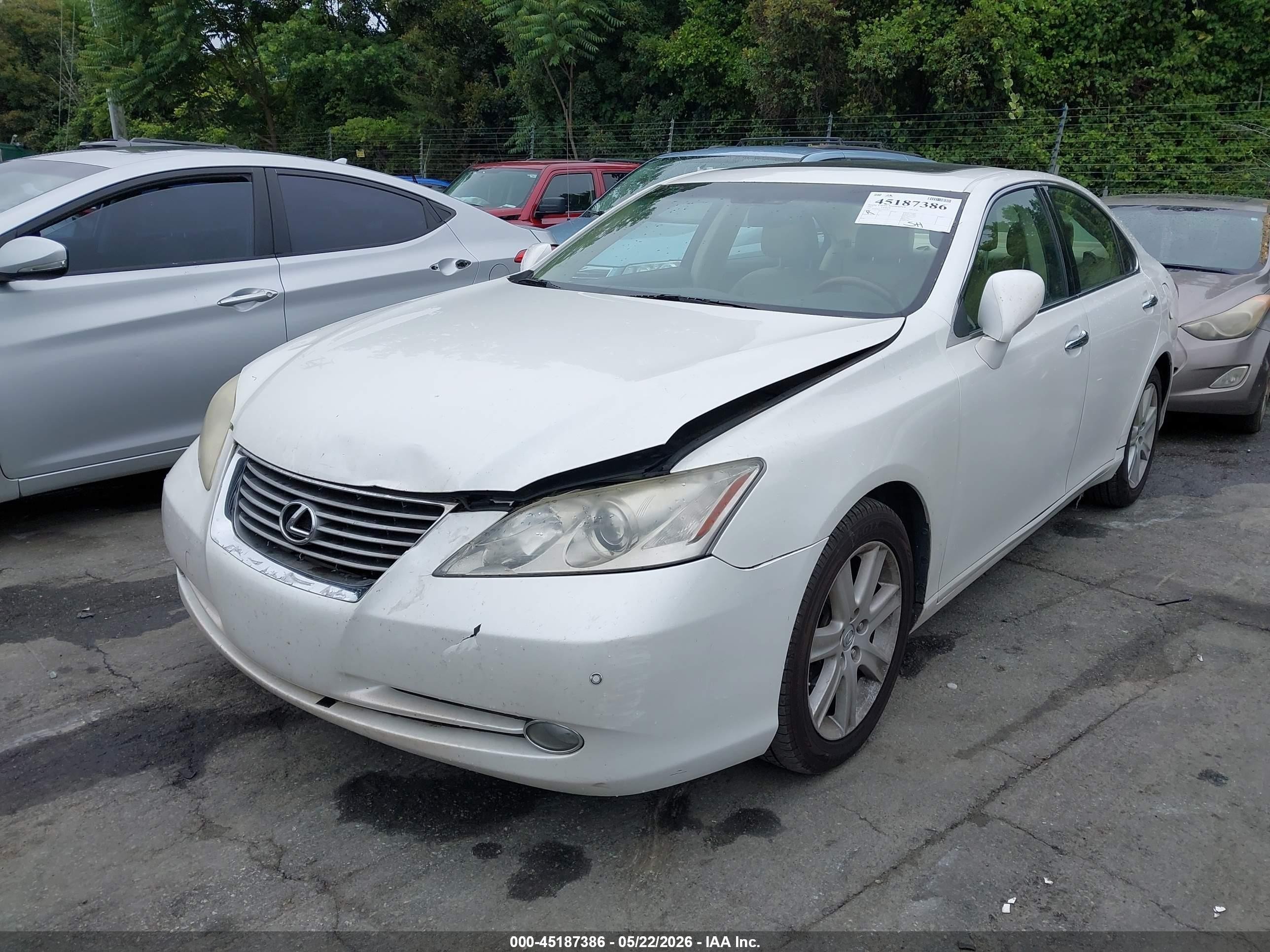 2007 Lexus Es 350   Белый vin: JTHBJ46G372115352