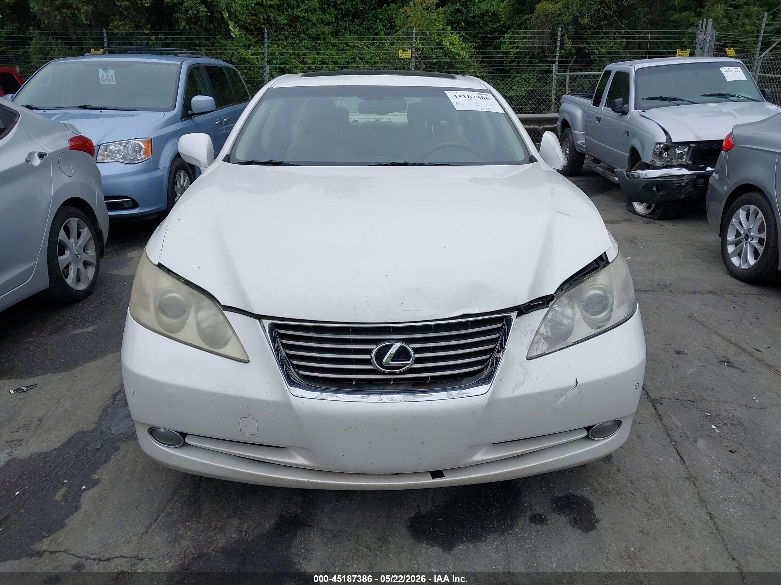 2007 Lexus Es 350   Белый vin: JTHBJ46G372115352