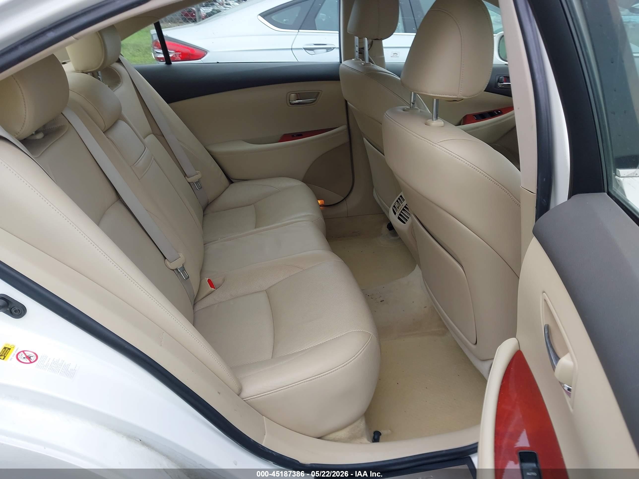 2007 Lexus Es 350   Белый vin: JTHBJ46G372115352