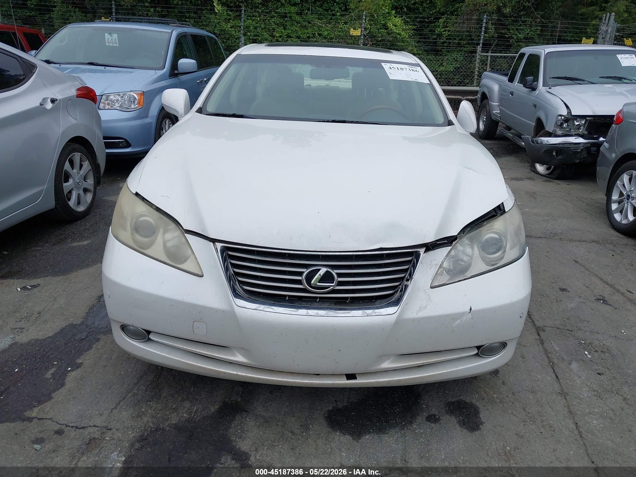 2007 Lexus Es 350   Белый vin: JTHBJ46G372115352