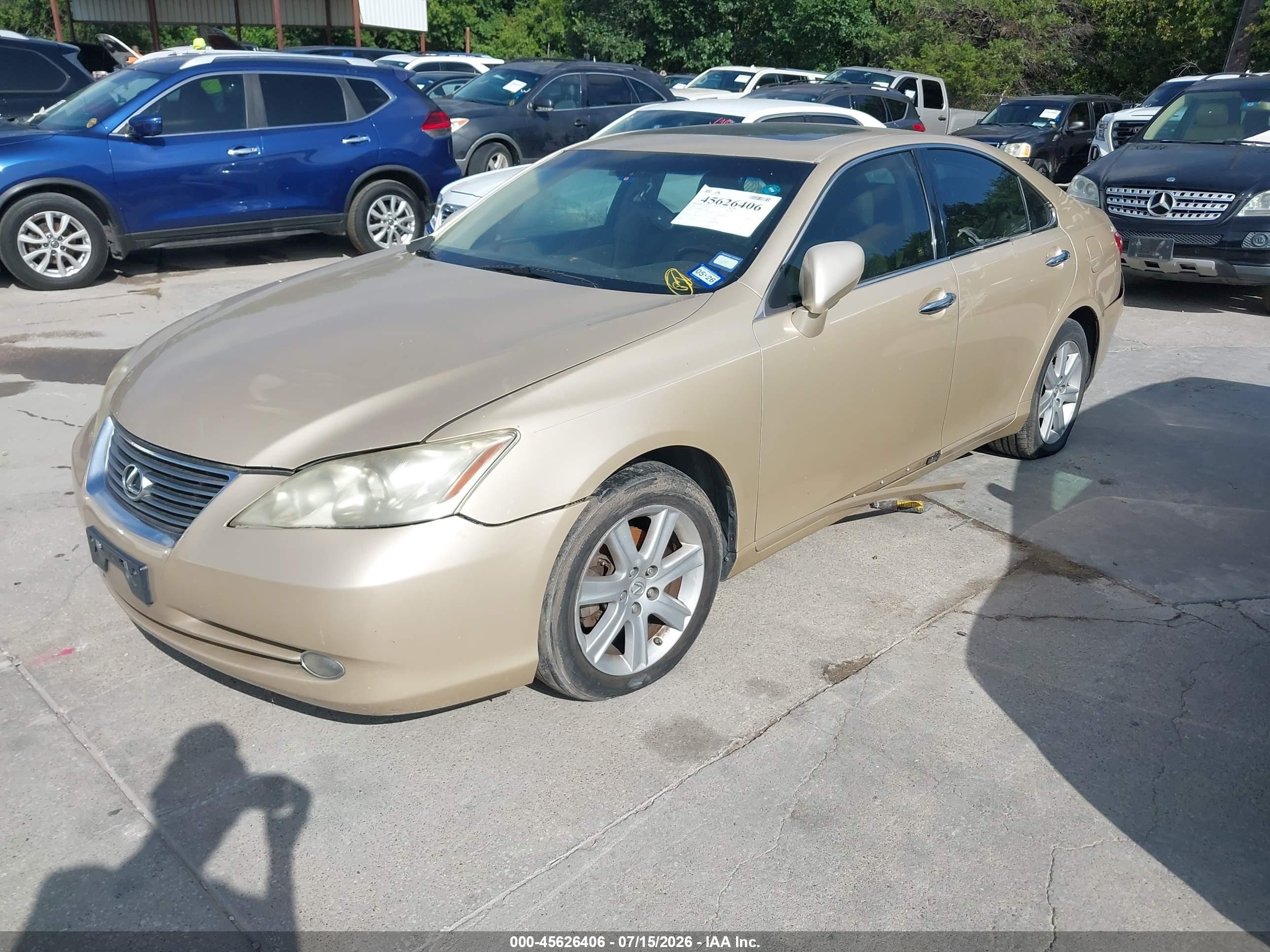 2007 Lexus Es 350   Gold vin: JTHBJ46G372125606