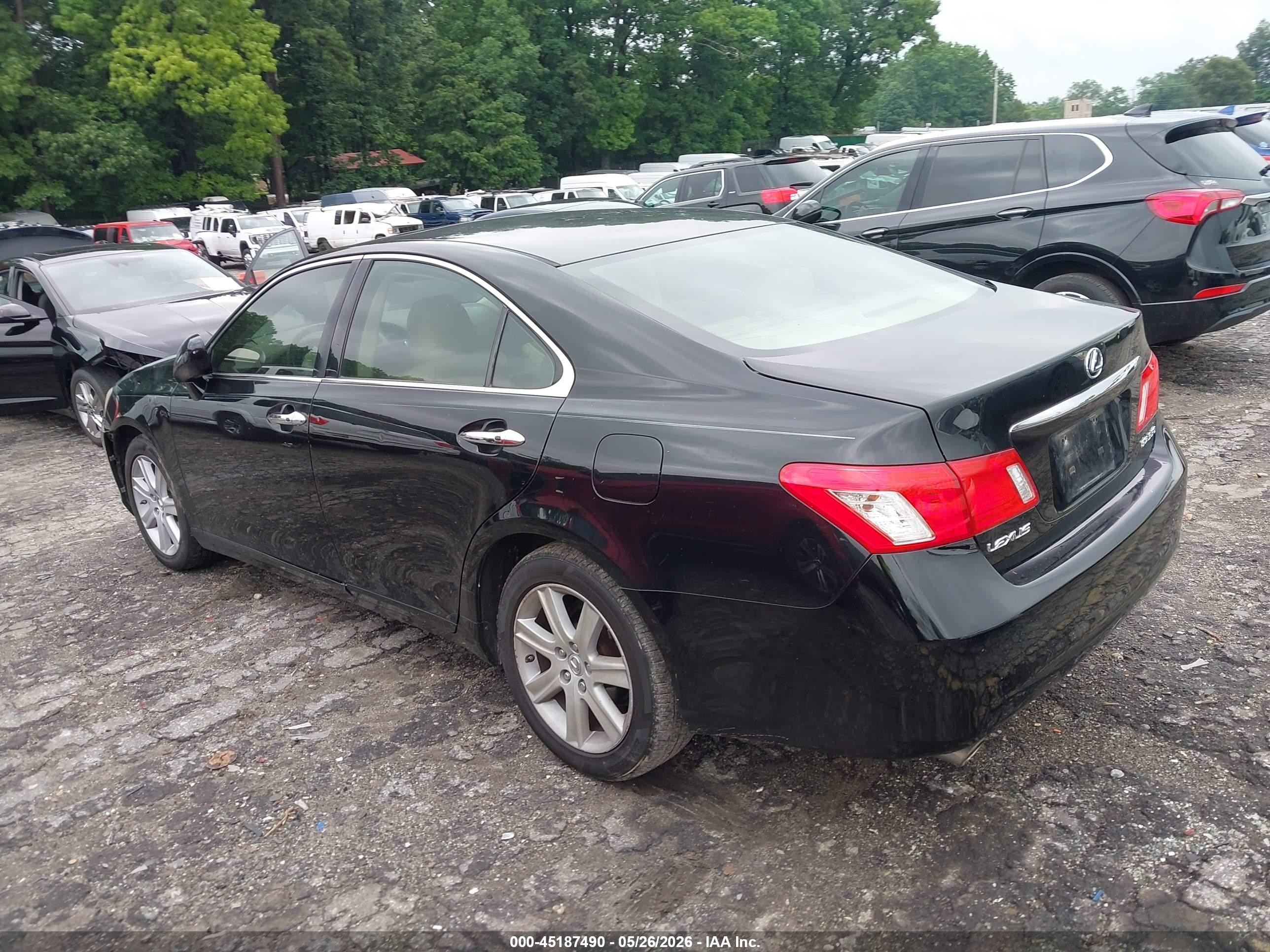 2007 Lexus Es 350   Black vin: JTHBJ46G372125959