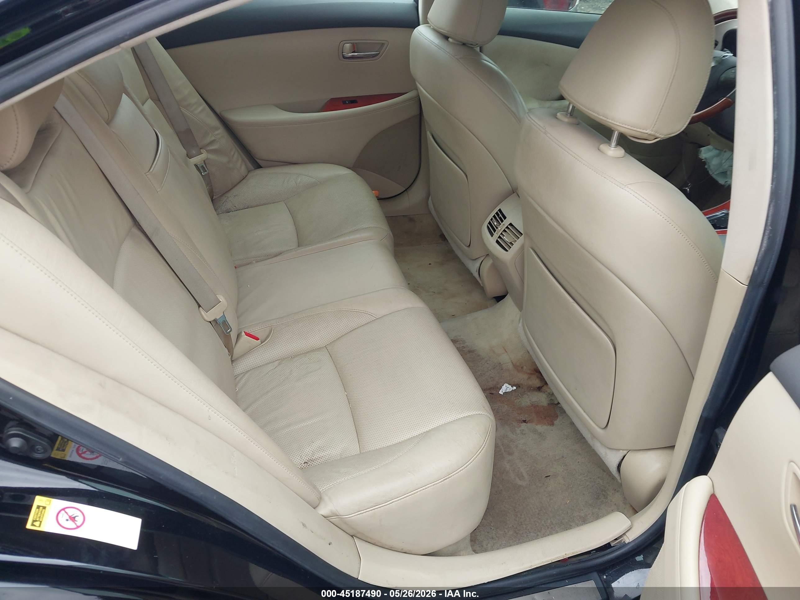 2007 Lexus Es 350   Black vin: JTHBJ46G372125959