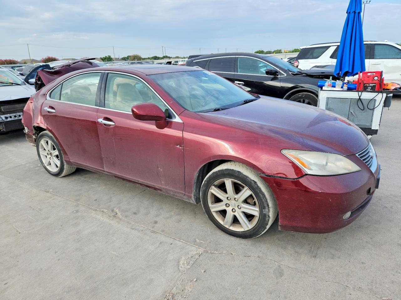 2007 Lexus Es 350 Burgundy vin: JTHBJ46G372136248