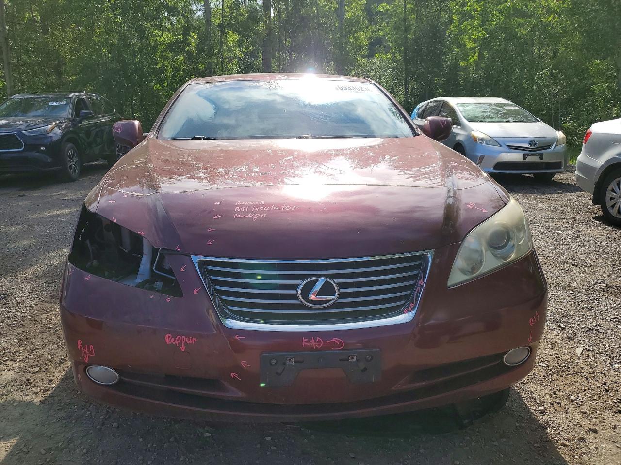 2007 Lexus Es 350 Burgundy vin: JTHBJ46G372148920