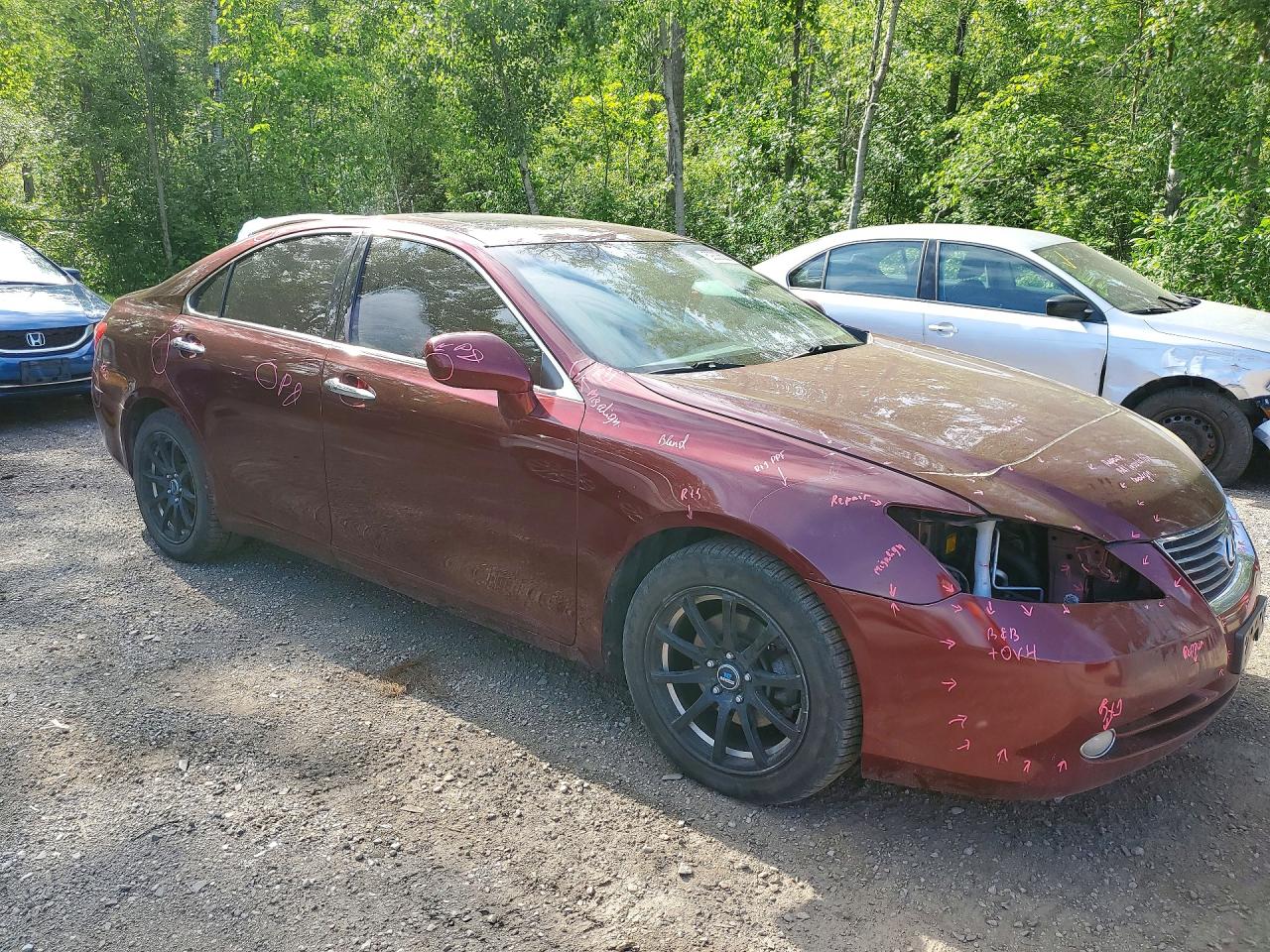 2007 Lexus Es 350 Burgundy vin: JTHBJ46G372148920