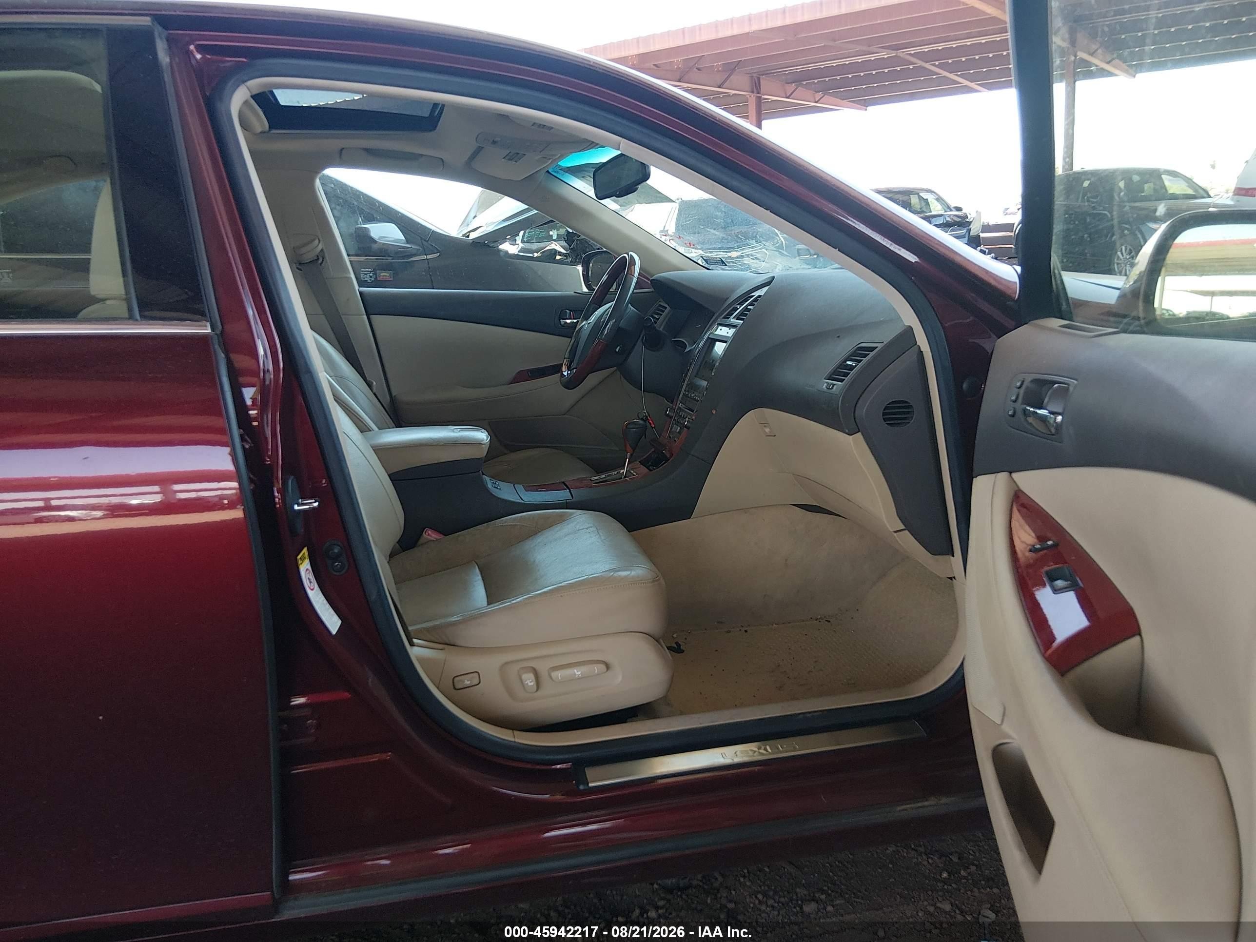 2008 Lexus Es 350   Темно-бордовый vin: JTHBJ46G382157196