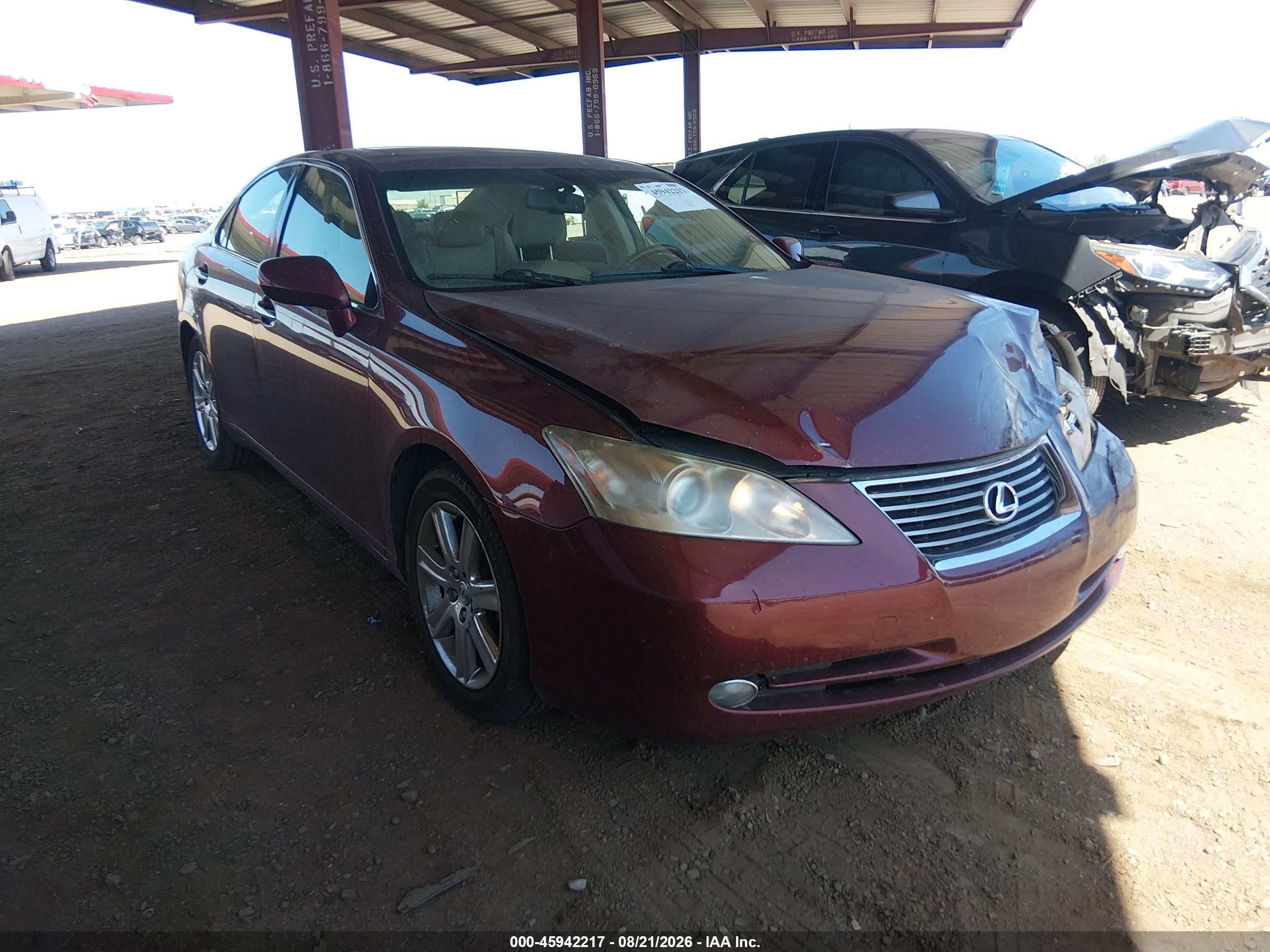 2008 Lexus Es 350   Maroon vin: JTHBJ46G382157196