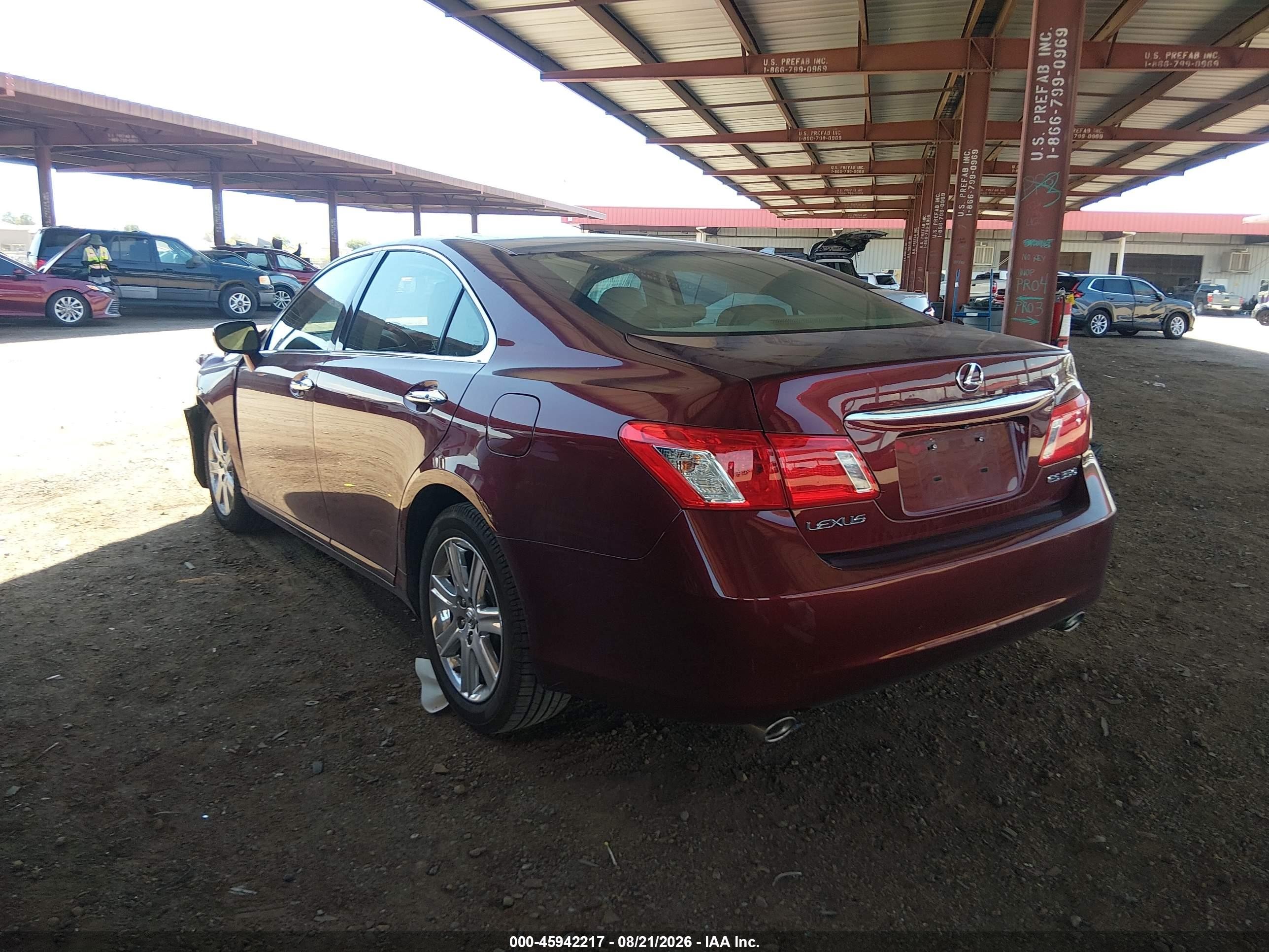 2008 Lexus Es 350   Темно-бордовый vin: JTHBJ46G382157196
