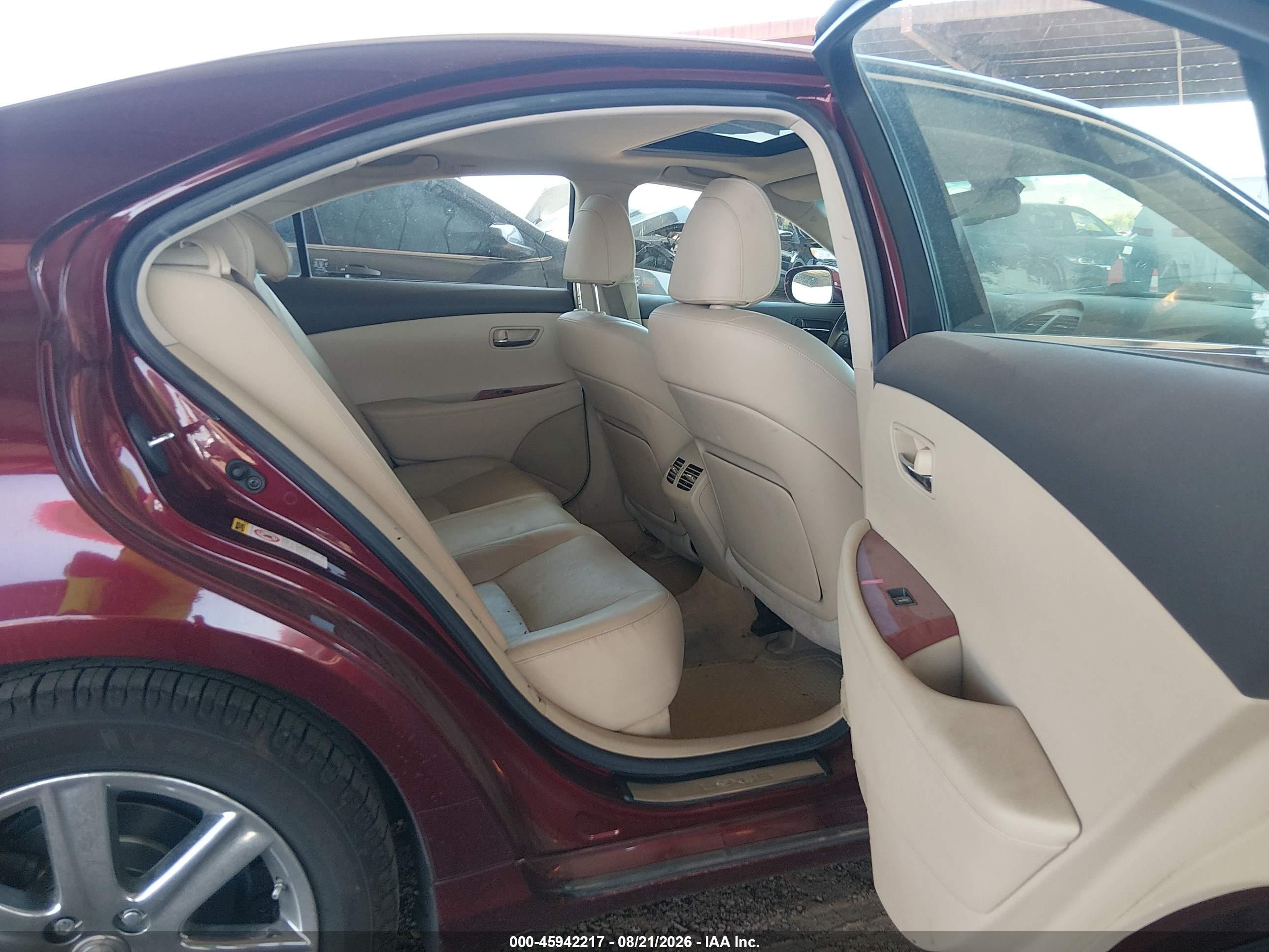 2008 Lexus Es 350   Темно-бордовый vin: JTHBJ46G382157196