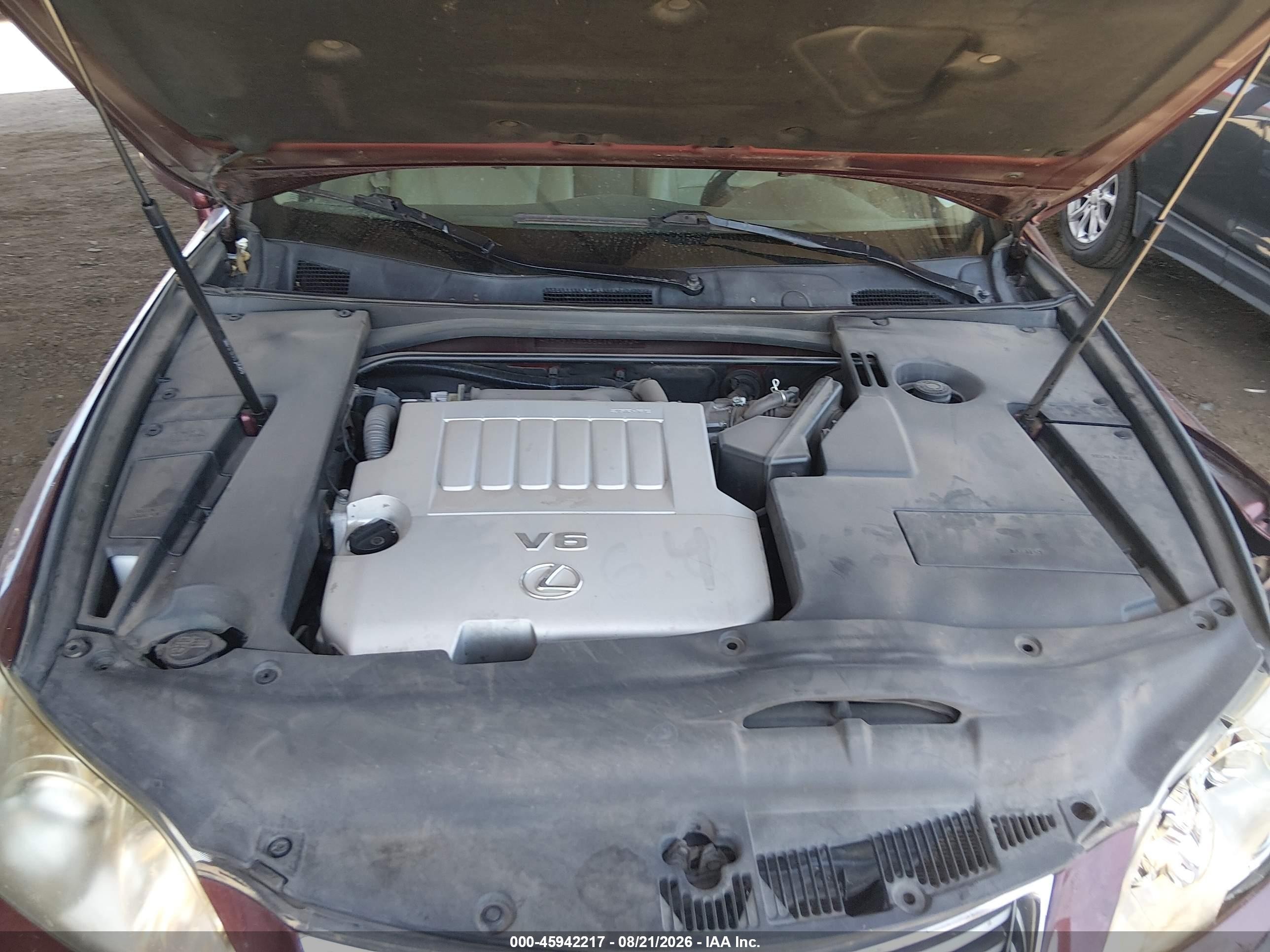 2008 Lexus Es 350   Темно-бордовый vin: JTHBJ46G382157196