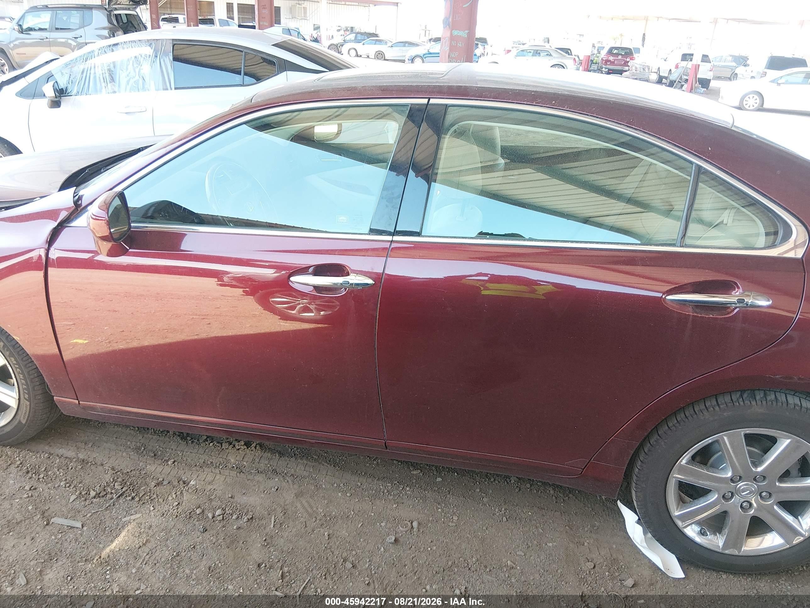 2008 Lexus Es 350   Темно-бордовый vin: JTHBJ46G382157196