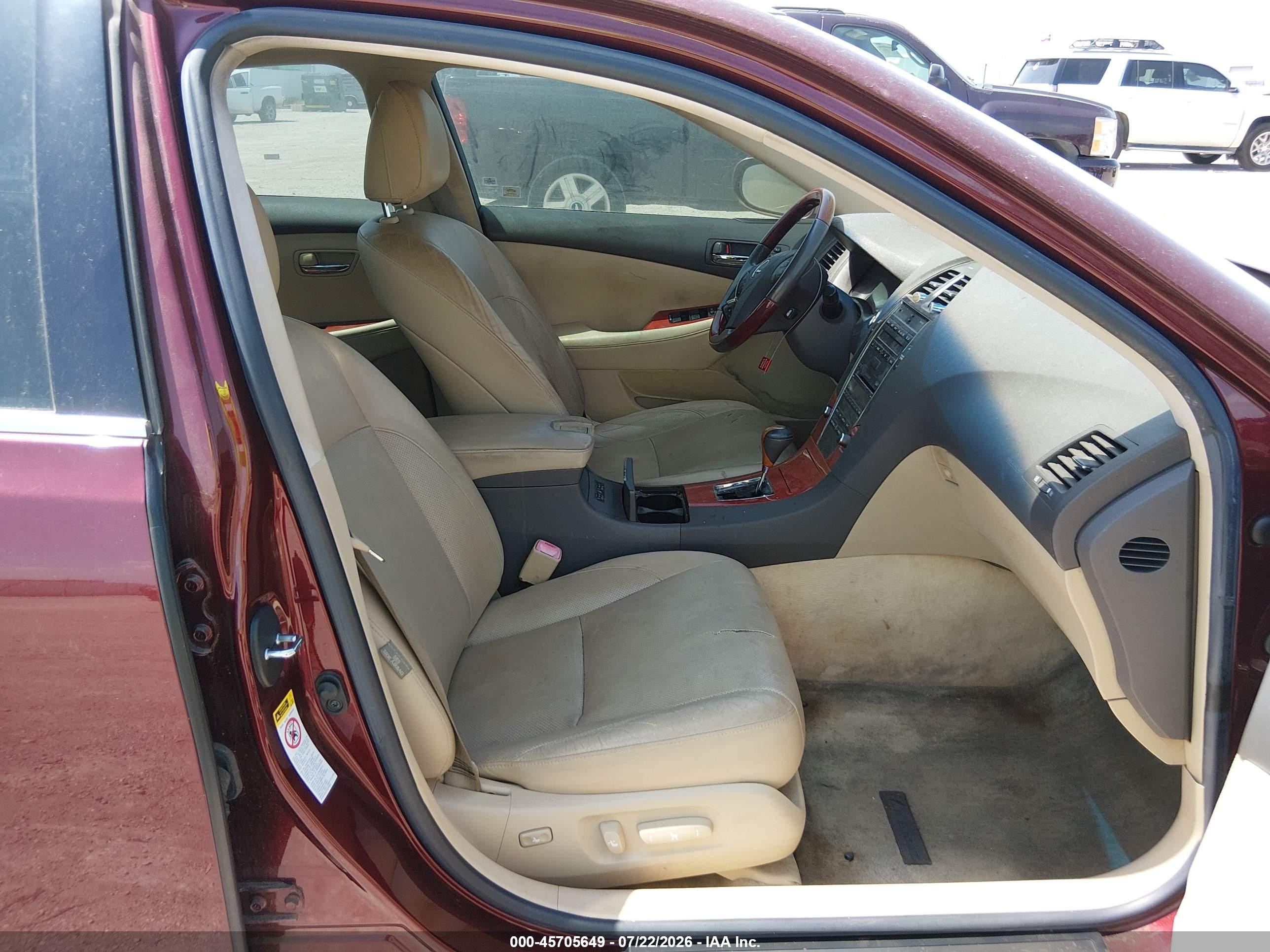 2008 Lexus Es 350   Maroon vin: JTHBJ46G382173303