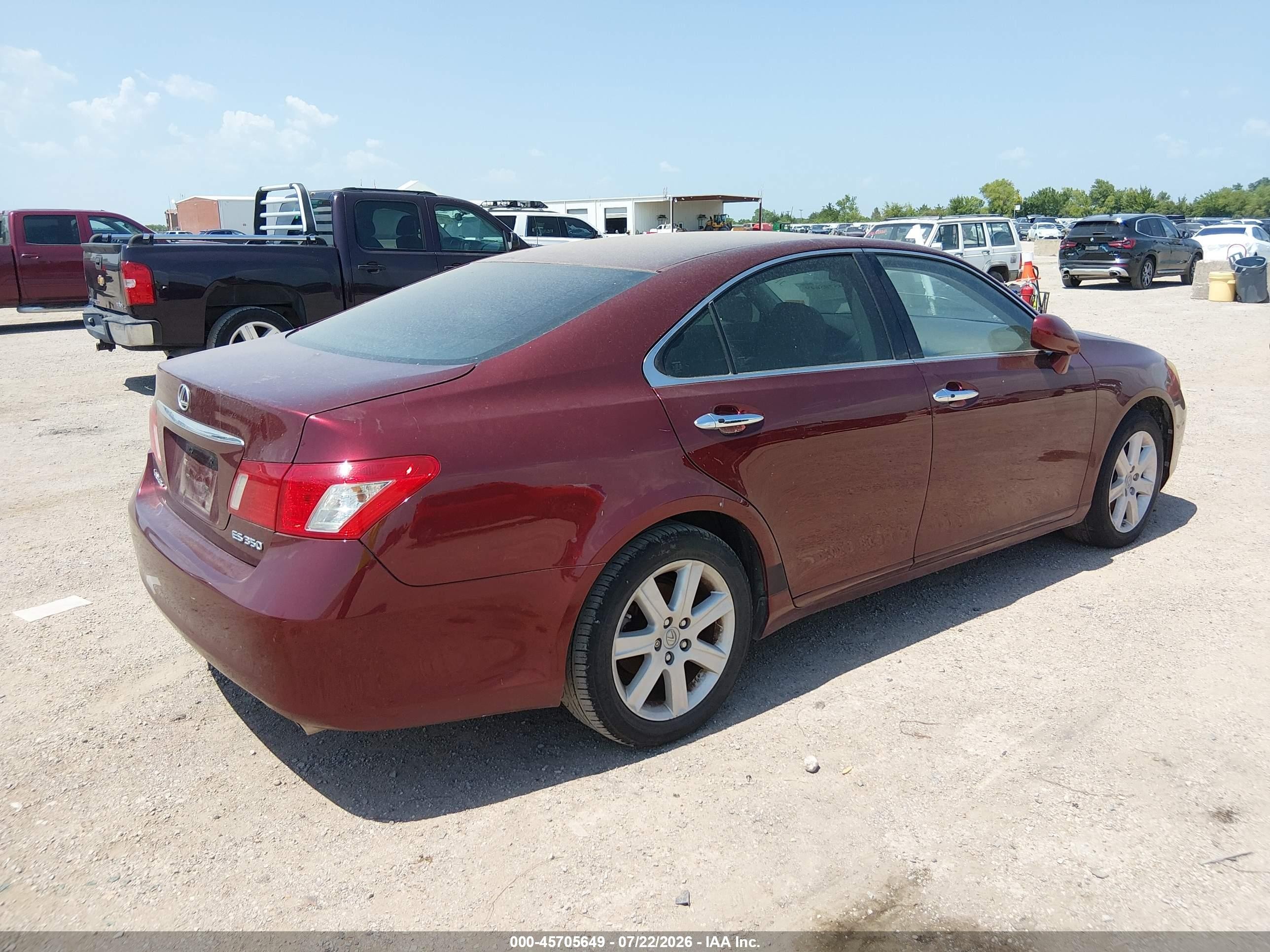 2008 Lexus Es 350   Maroon vin: JTHBJ46G382173303