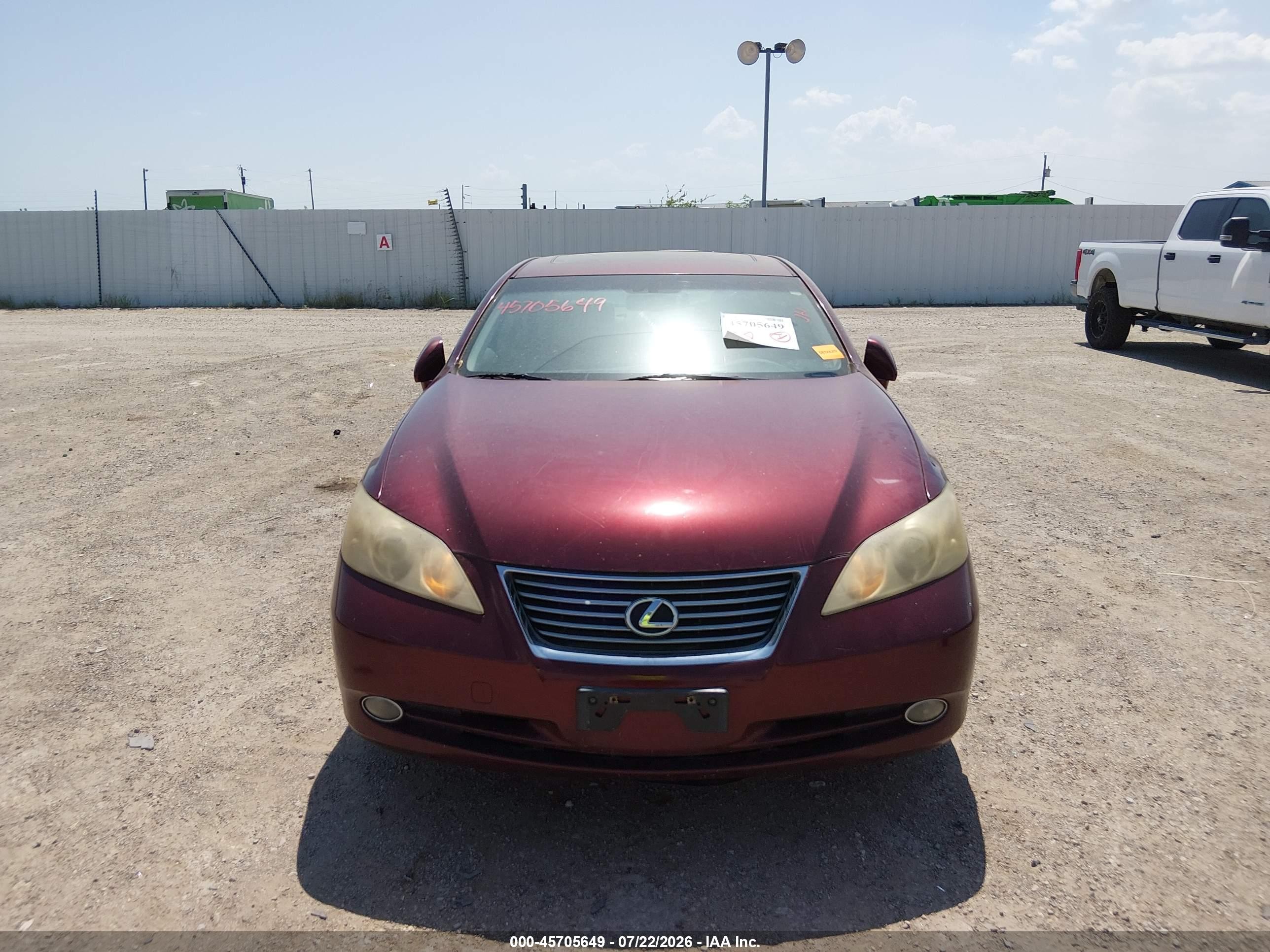 2008 Lexus Es 350   Maroon vin: JTHBJ46G382173303