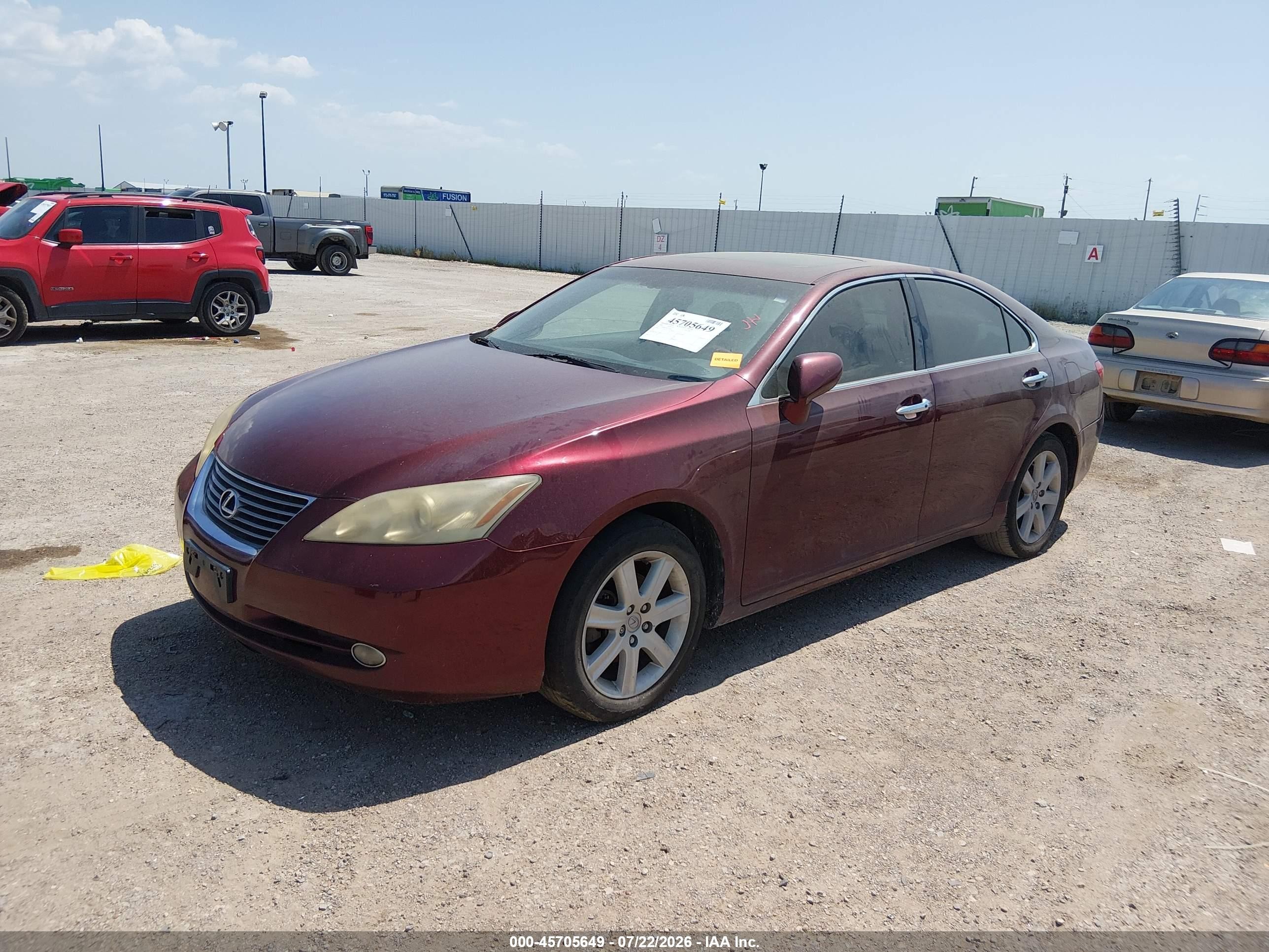 2008 Lexus Es 350   Maroon vin: JTHBJ46G382173303